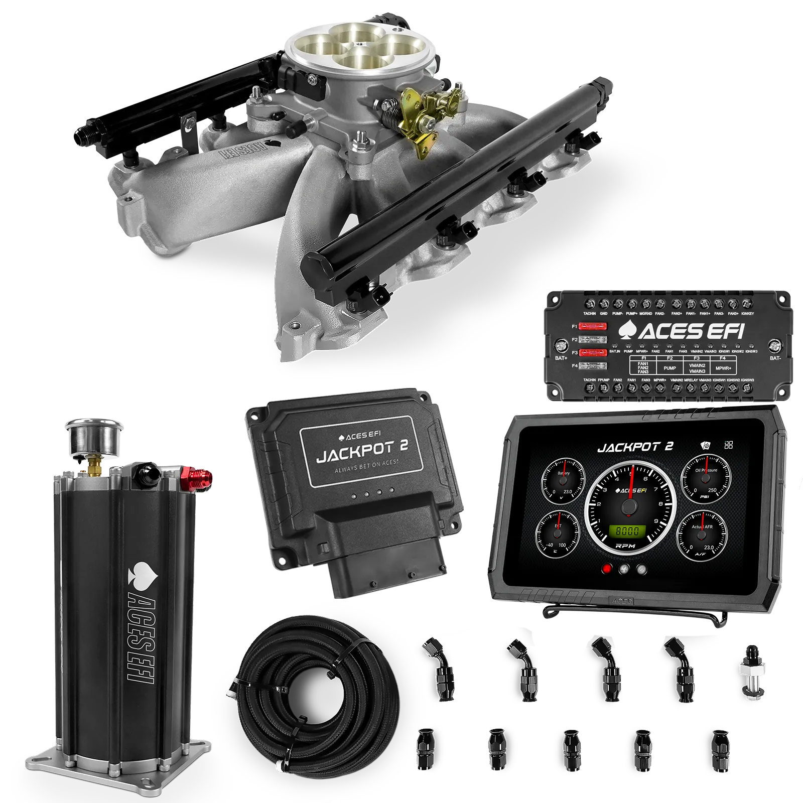 Jackpot 2 LS EFI System - Master Kit with Command Center 2 Surge Tank