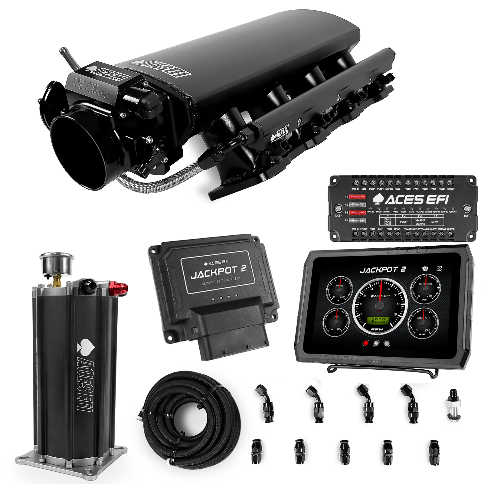 Jackpot 2 LS EFI System - Master Kit with Command Center 2 Surge Tank