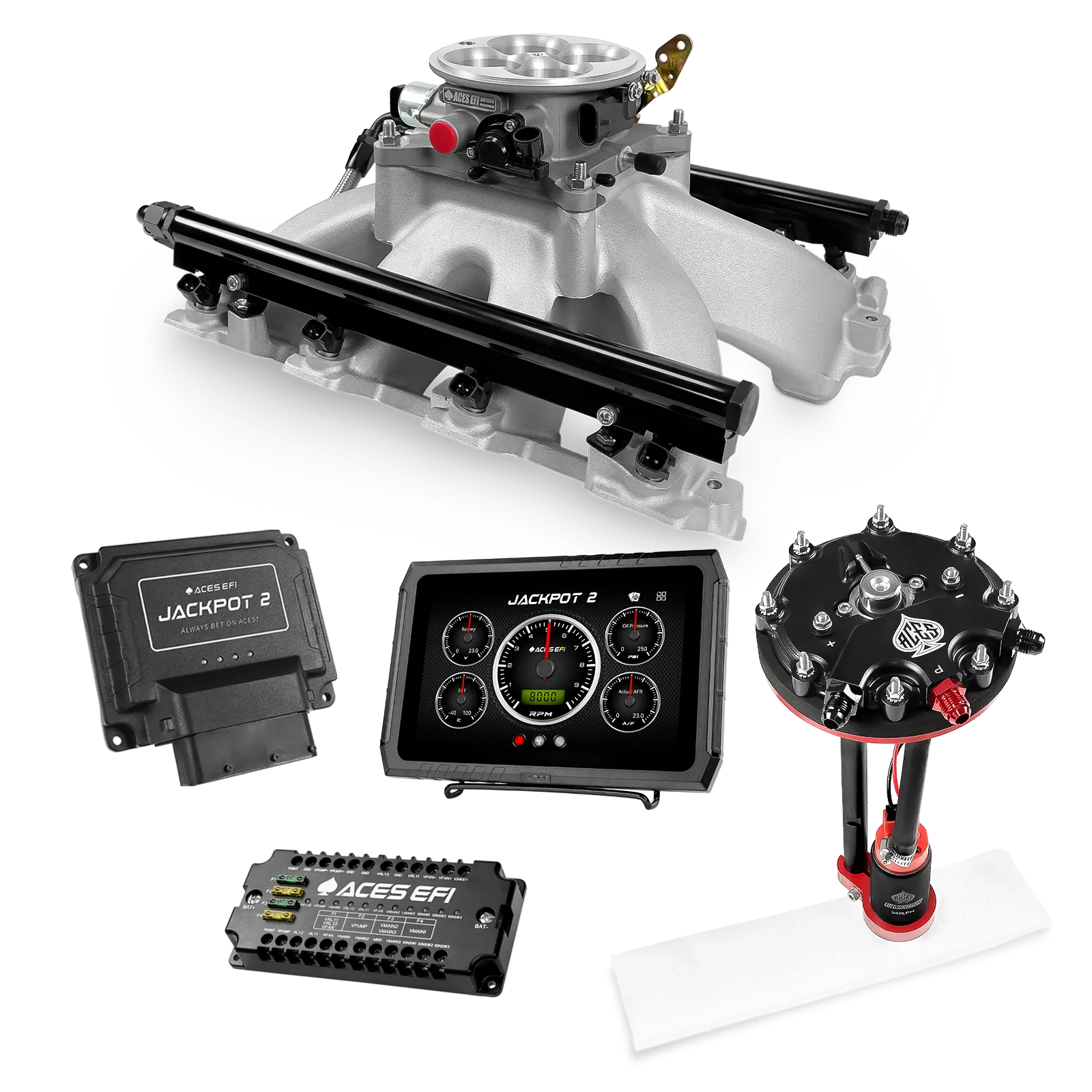 Jackpot 2 LS EFI System - Master Kit with Tank Conversion Pump Module with Internal Regulator