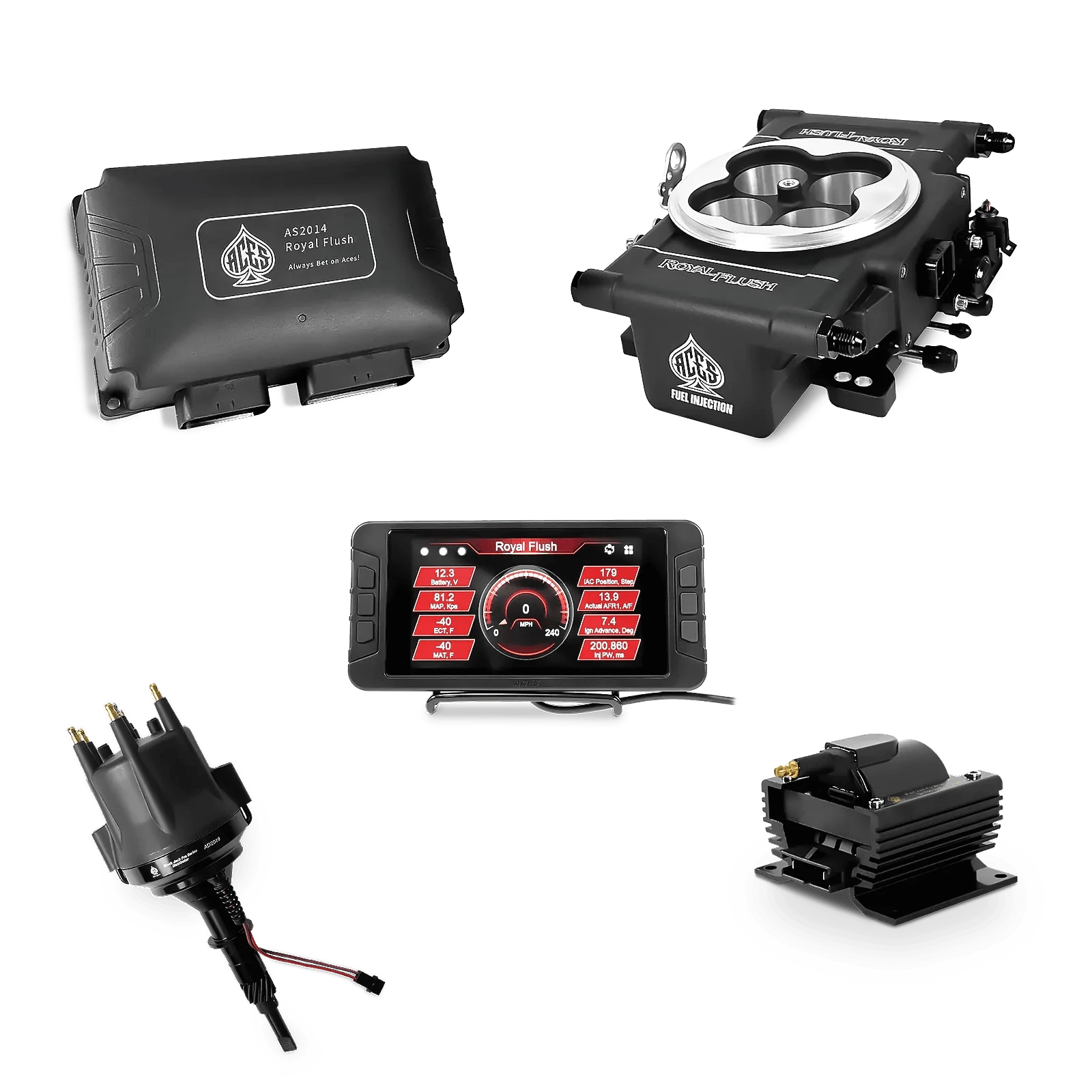 Aces Fuel Injection Black / AMC/Jeep 232-258 6 Cylinder Royal Flush EFI/CDI - Top End Kit