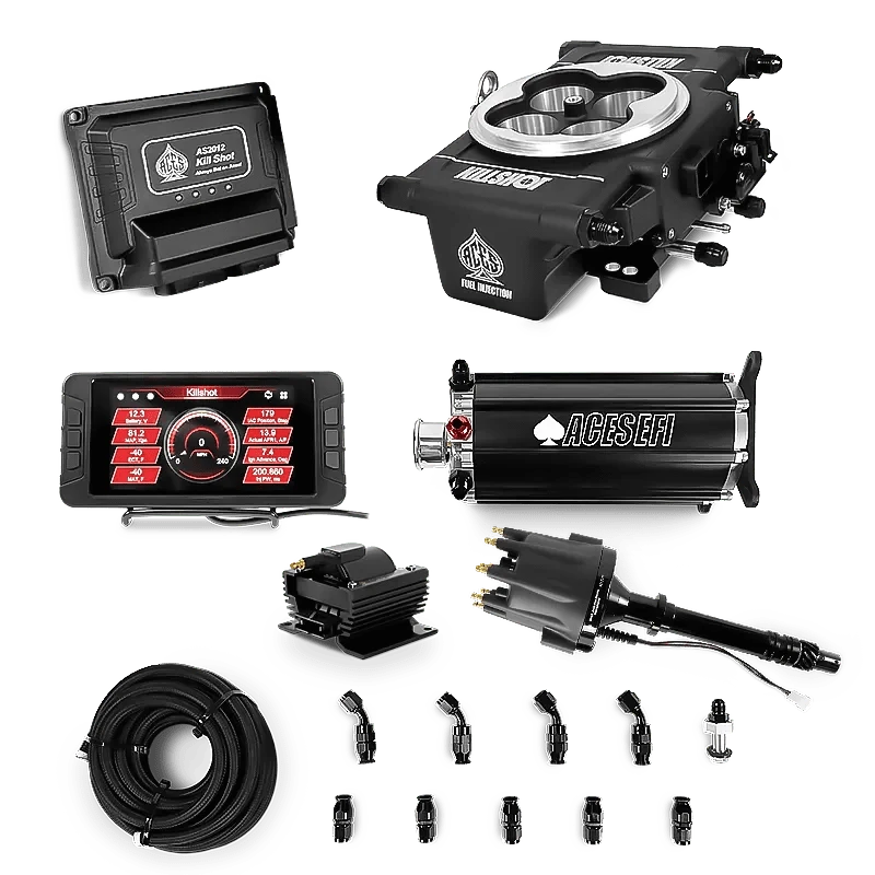 Aces Fuel Injection Command Center 2 Surge Tank / SB/BB Chevy Killshot 4-bbl EFI Master Kits (Black)