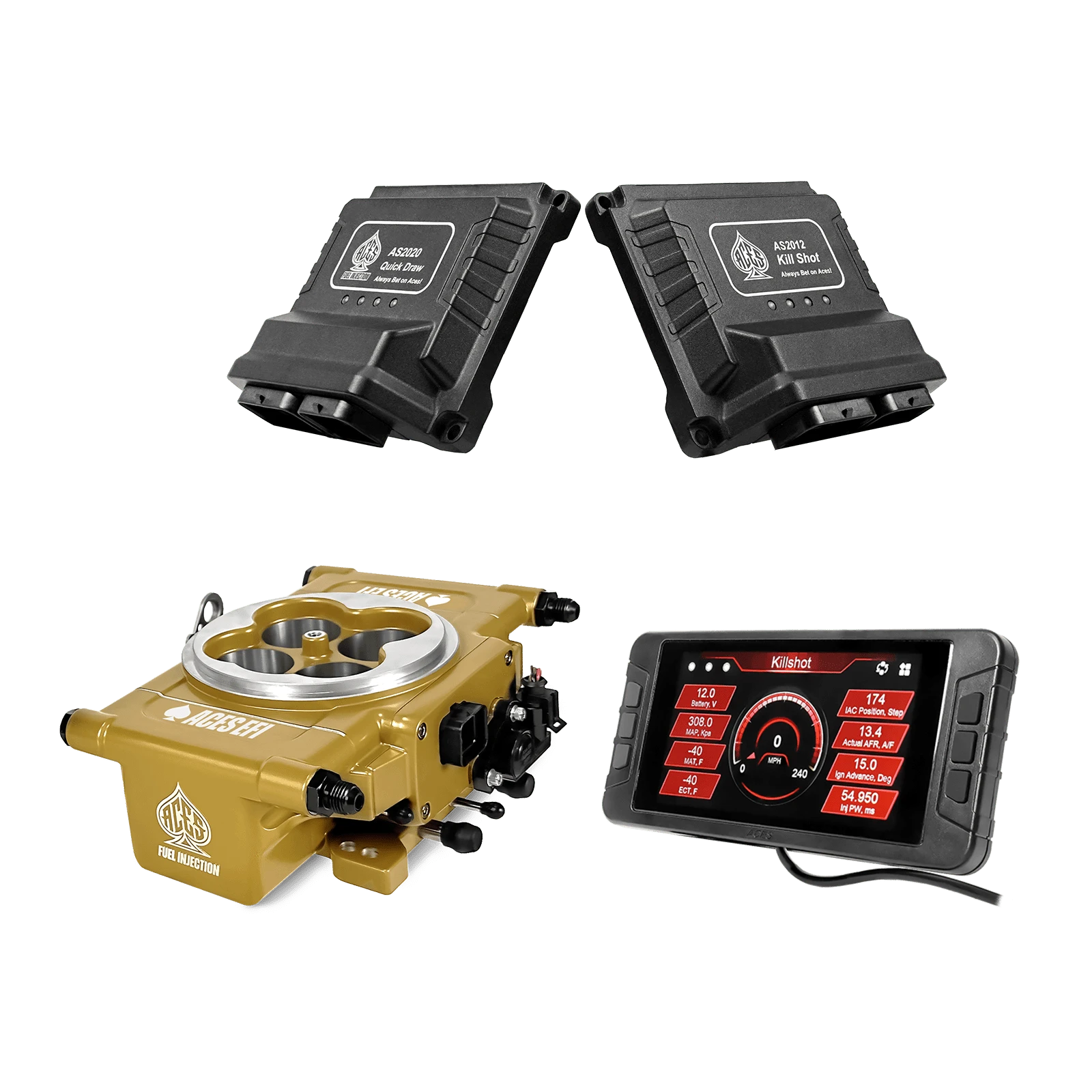 Aces Fuel Injection Community Killshot (Gold) / 5" Handheld / GM 4L60/4L80 Killshot 4-bbl EFI System