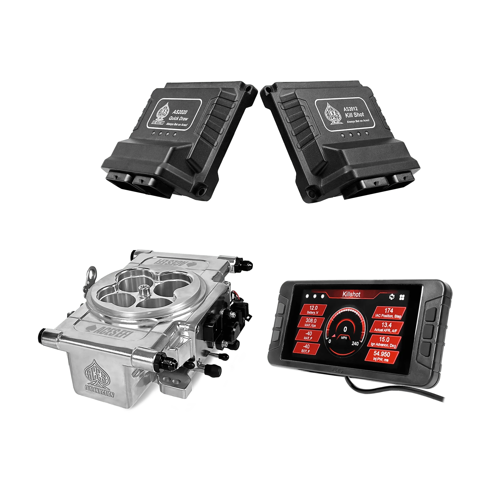 Aces Fuel Injection Community Killshot (Polished) / 5" Handheld / GM 4L60/4L80 Killshot 4-bbl EFI System