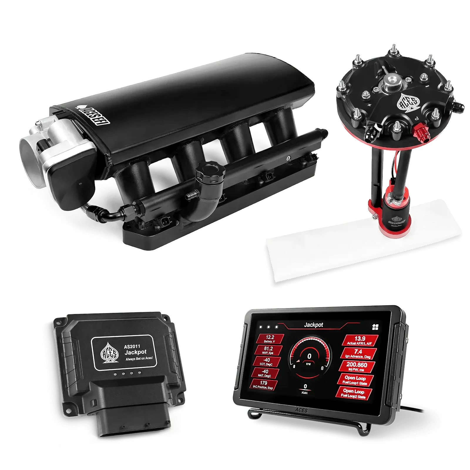 Aces Fuel Injection, Inc. Drive by Cable / Tank Conversion Fuel System / 500 HP Jackpot Hemi EFI Master Kit