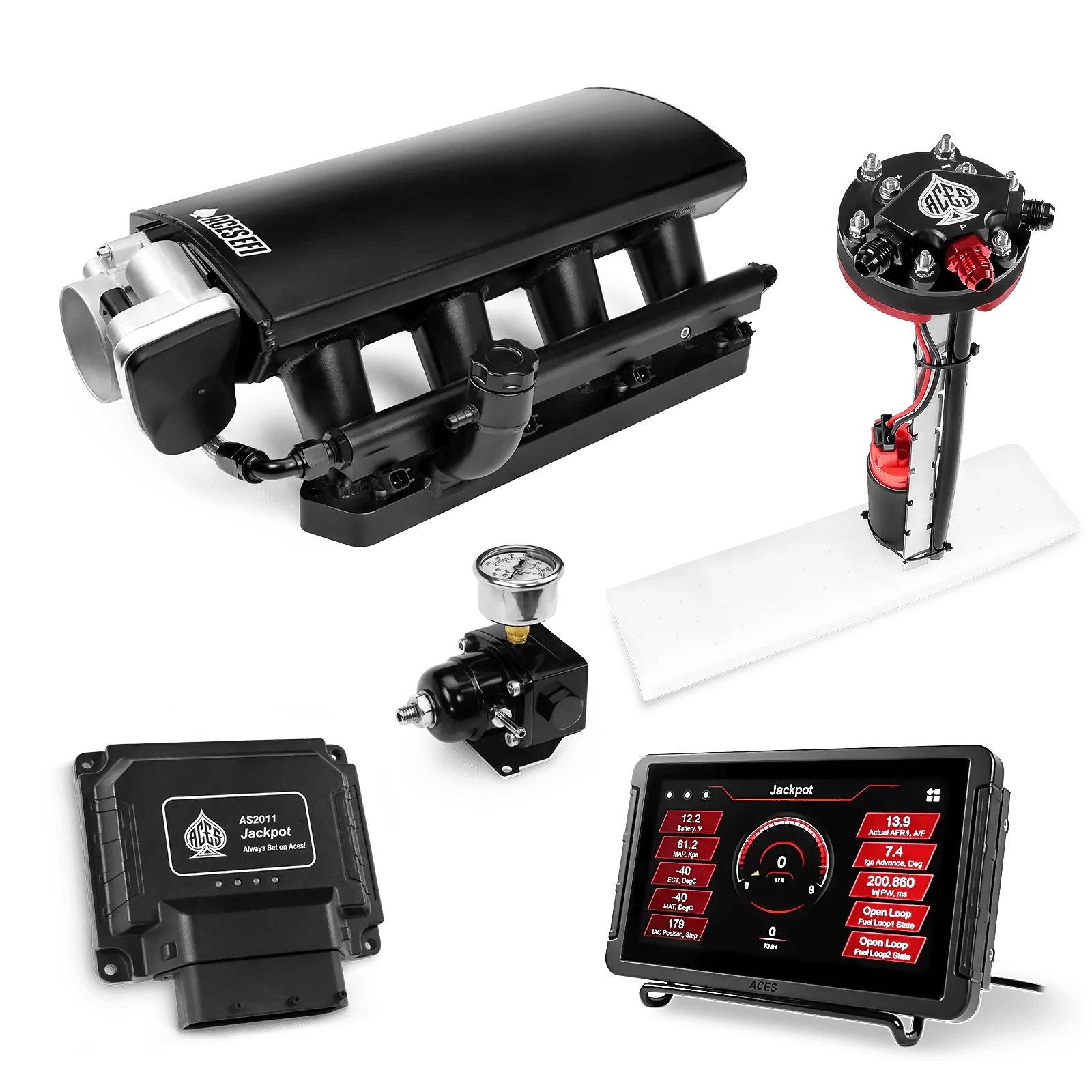 Aces Fuel Injection, Inc. Drive by Cable / Tight Fit In-tank Fuel System / 500 HP Jackpot Hemi EFI Master Kit