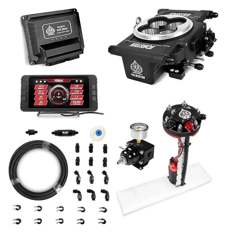 Aces Fuel Injection, Inc. Killshot Classic w/Tight Fit In-tank Pump Module & 40' PTFE Hose Killshot Classic 4-bbl EFI System