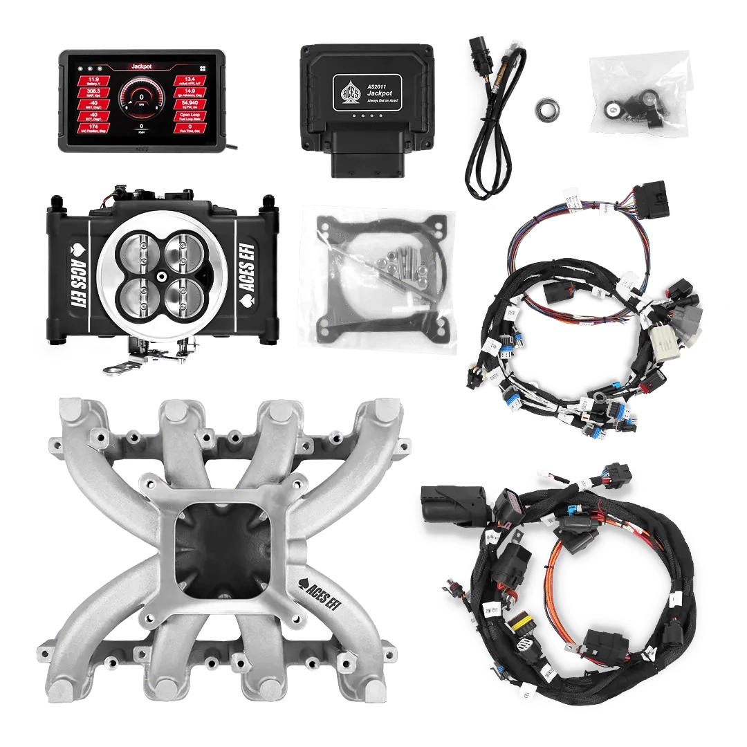 Aces Fuel Injection, Inc. Manual Trans / LS3/L92 Rectangle Port / Original Finish Jackpot LS EFI TBI System - Top End Kits