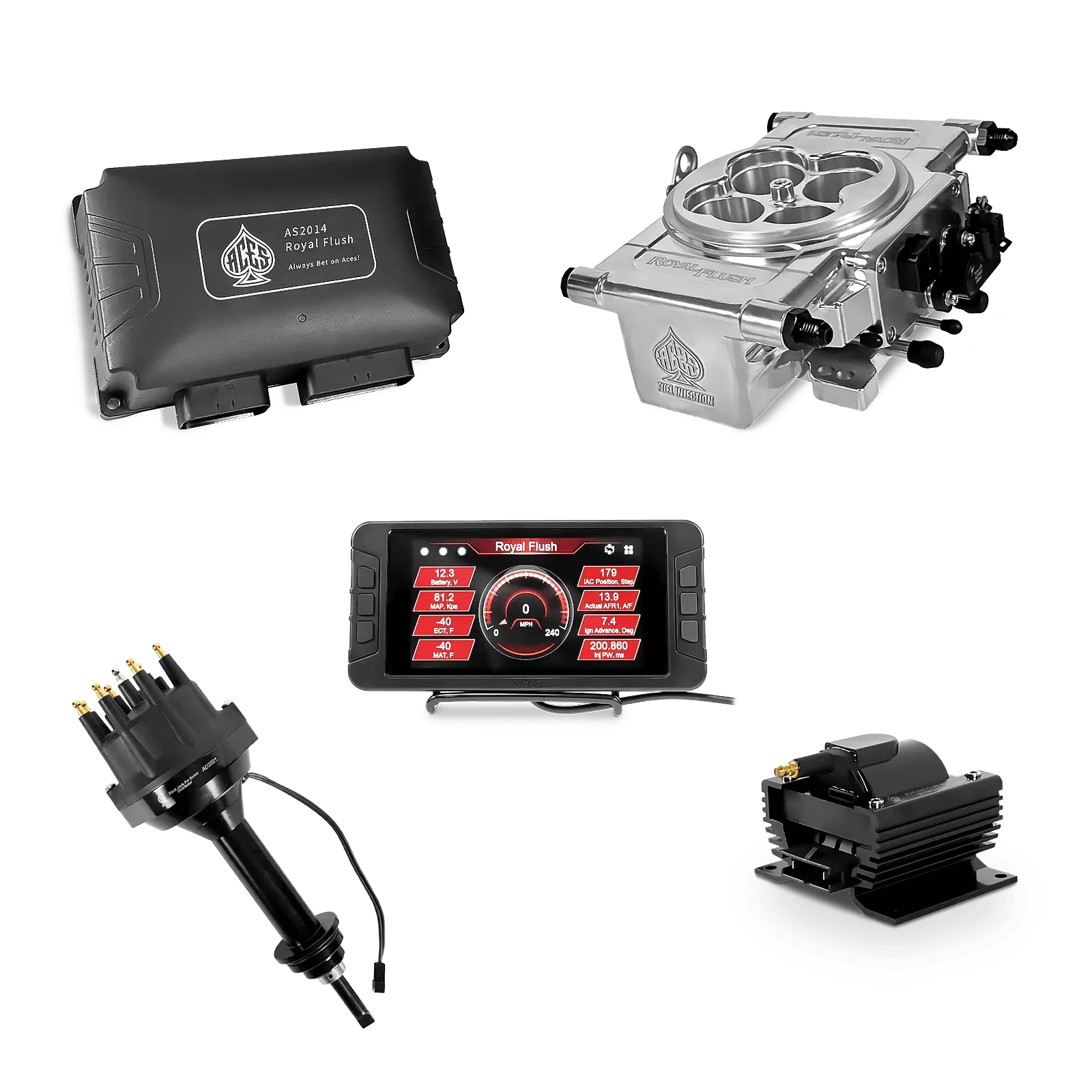 Aces Fuel Injection Polished / BB Mopar 383/400 Royal Flush EFI/CDI - Top End Kit