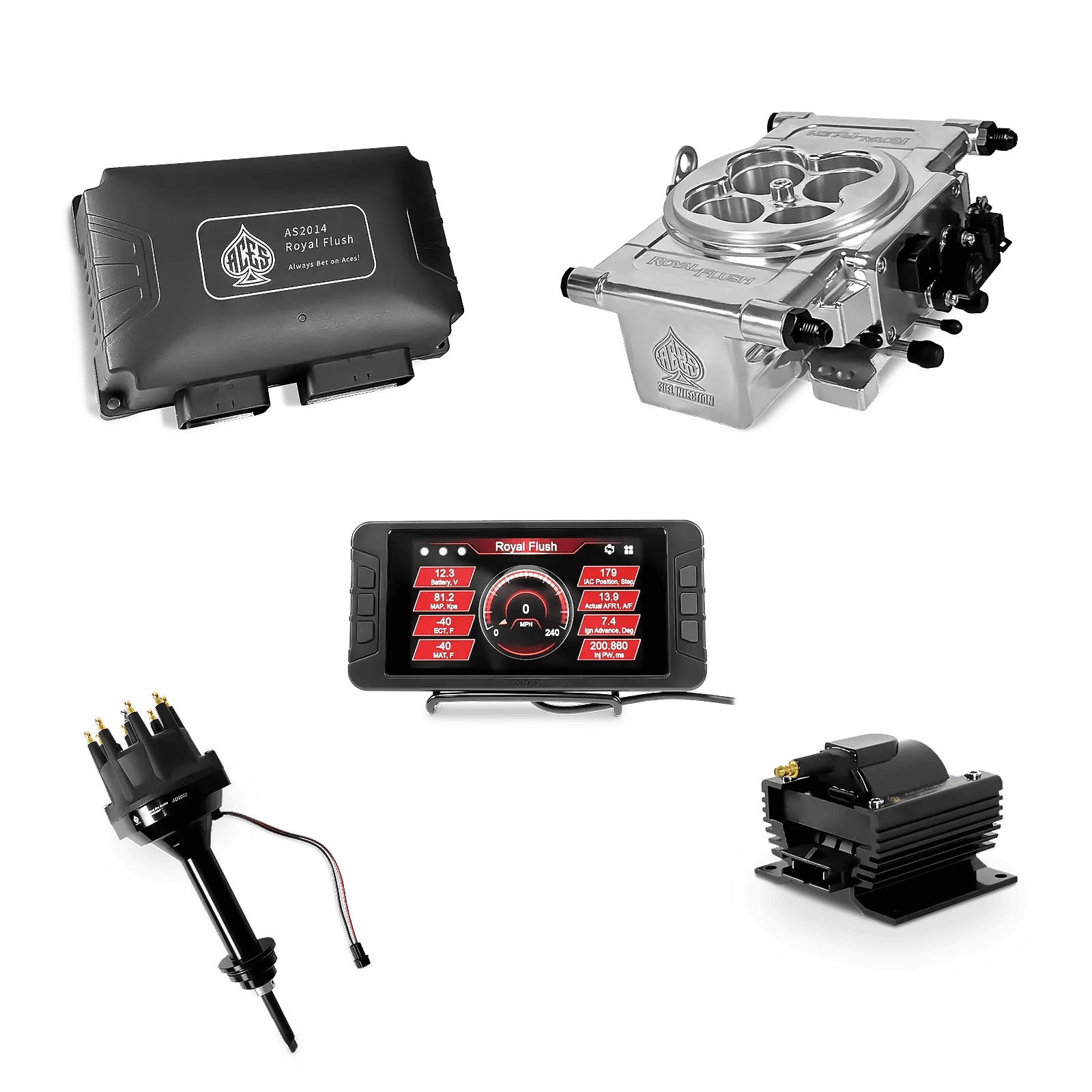 Aces Fuel Injection Polished / BB Mopar 426/440 Royal Flush EFI/CDI - Top End Kit