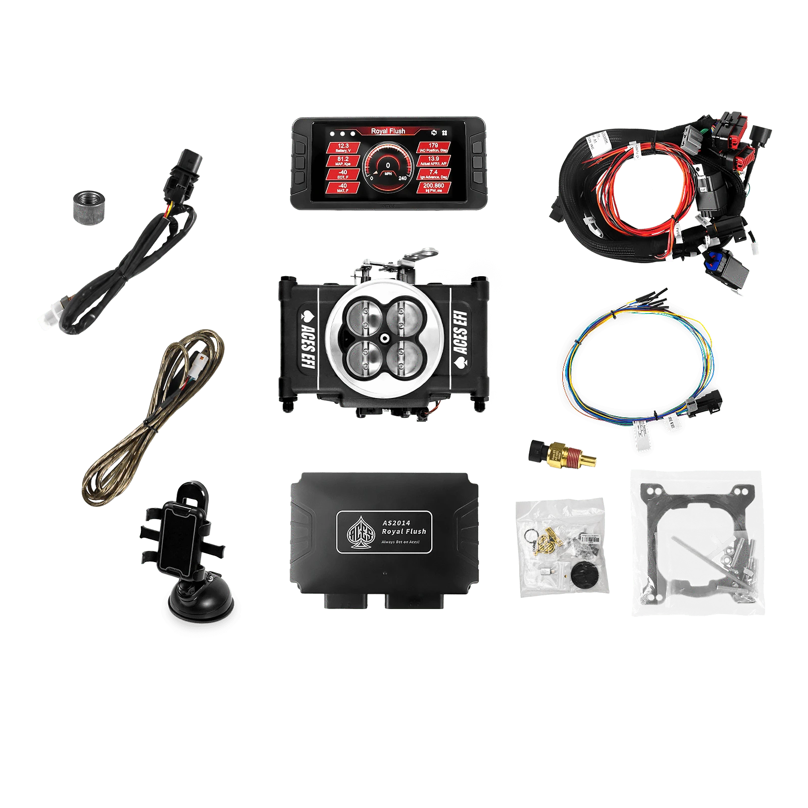 Aces Fuel Injection Royal Flush EFI/CDI Master Kits (Black)
