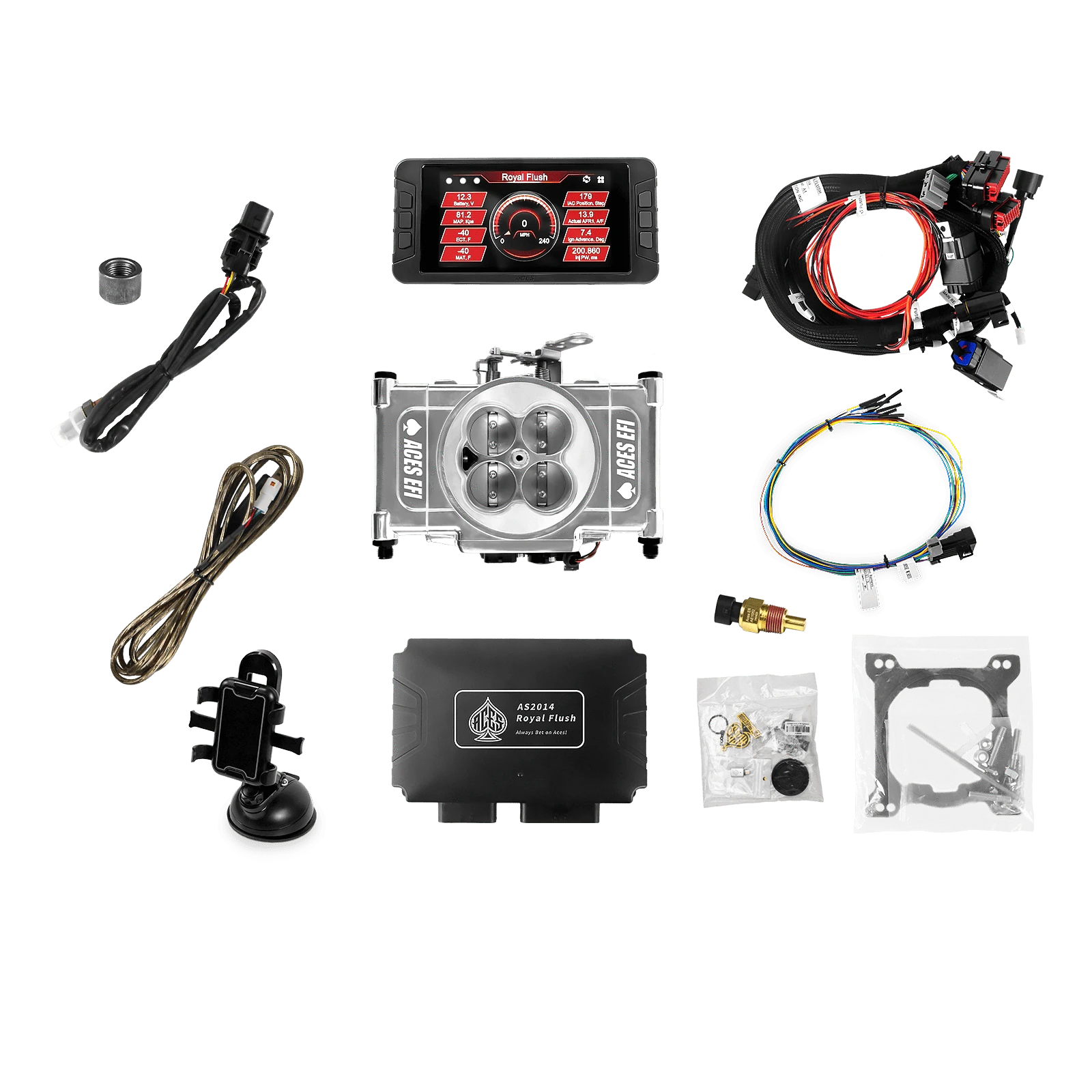 Aces Fuel Injection Royal Flush EFI/CDI Master Kits (Black)