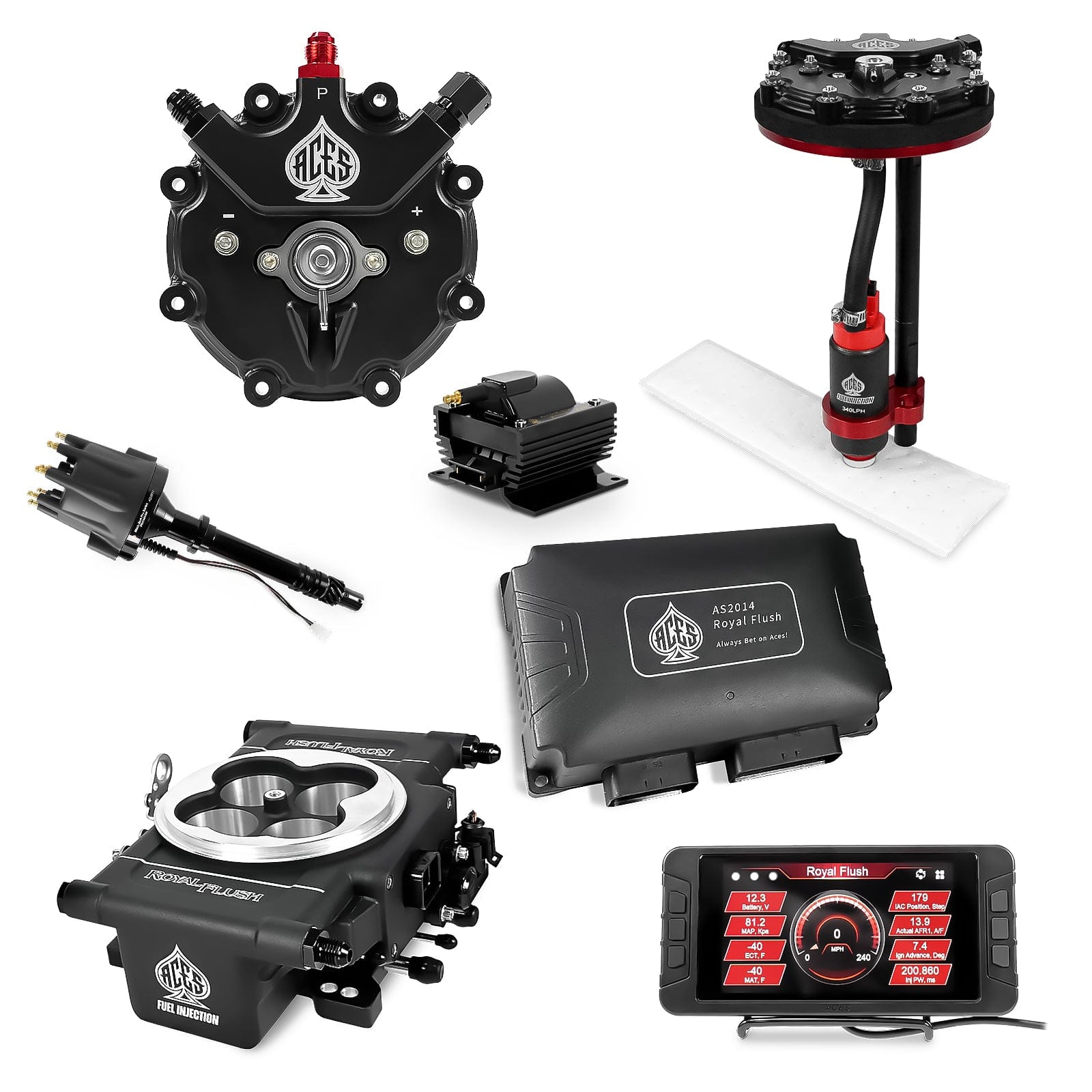 Royal Flush EFI/CDI Master Kits (Black) With Fuel Pump Modules Aces