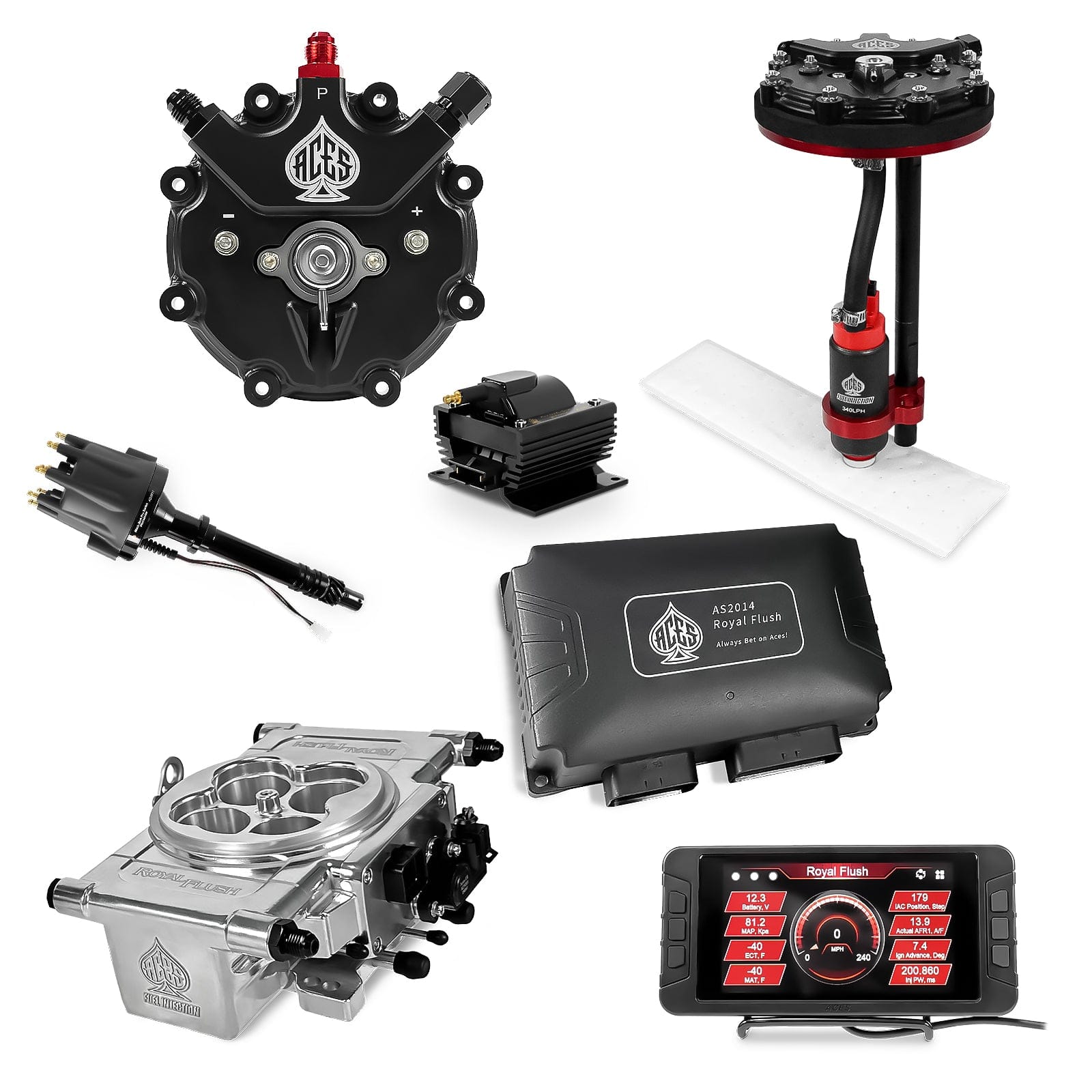 Royal Flush EFI/CDI Master Kits (Polished) With Fuel Pump Modules Aces Fuel Injection