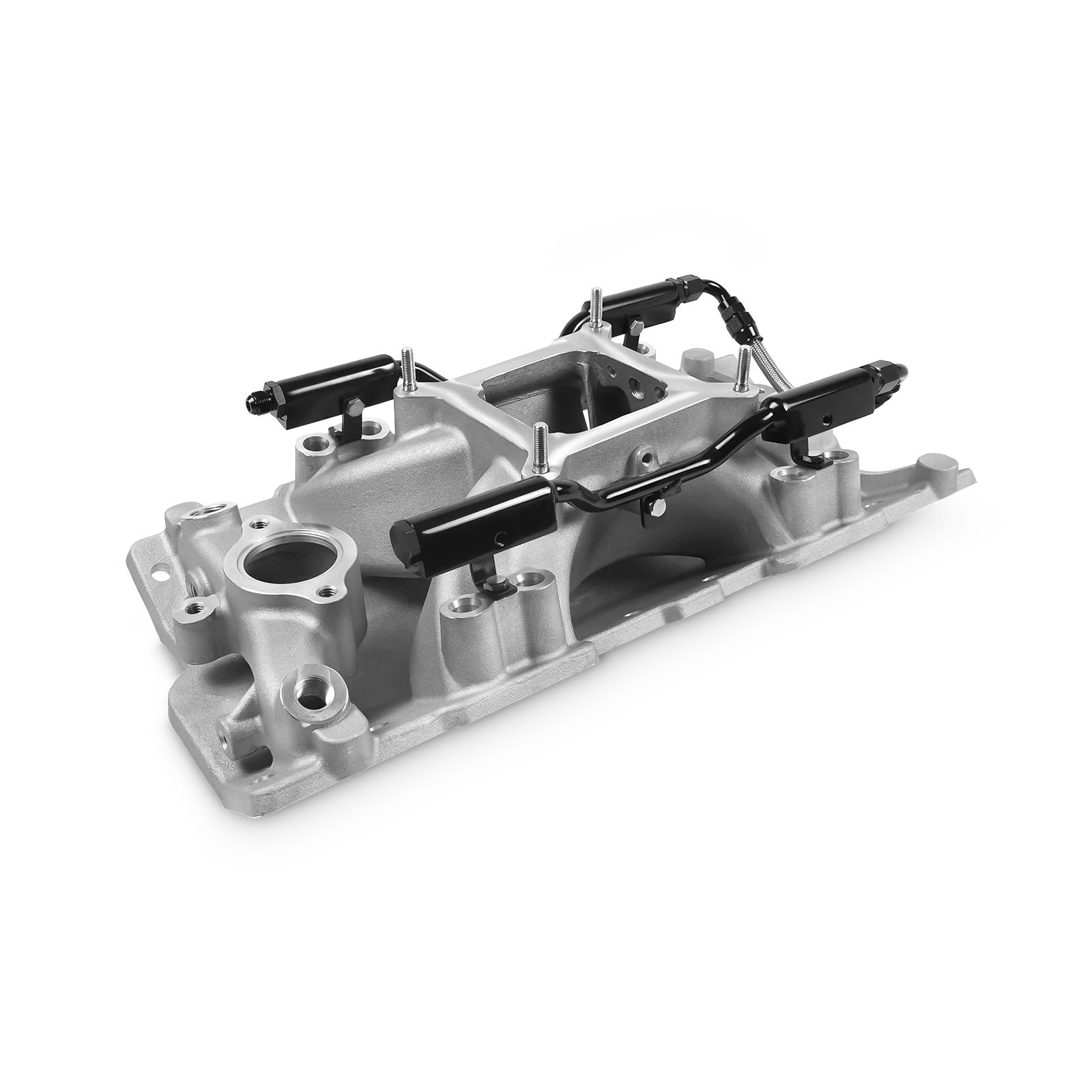 Aces Fuel Injection, Inc. SBC 350 Multi-Port Manifold w/4150 Style Flange (uncut flange)