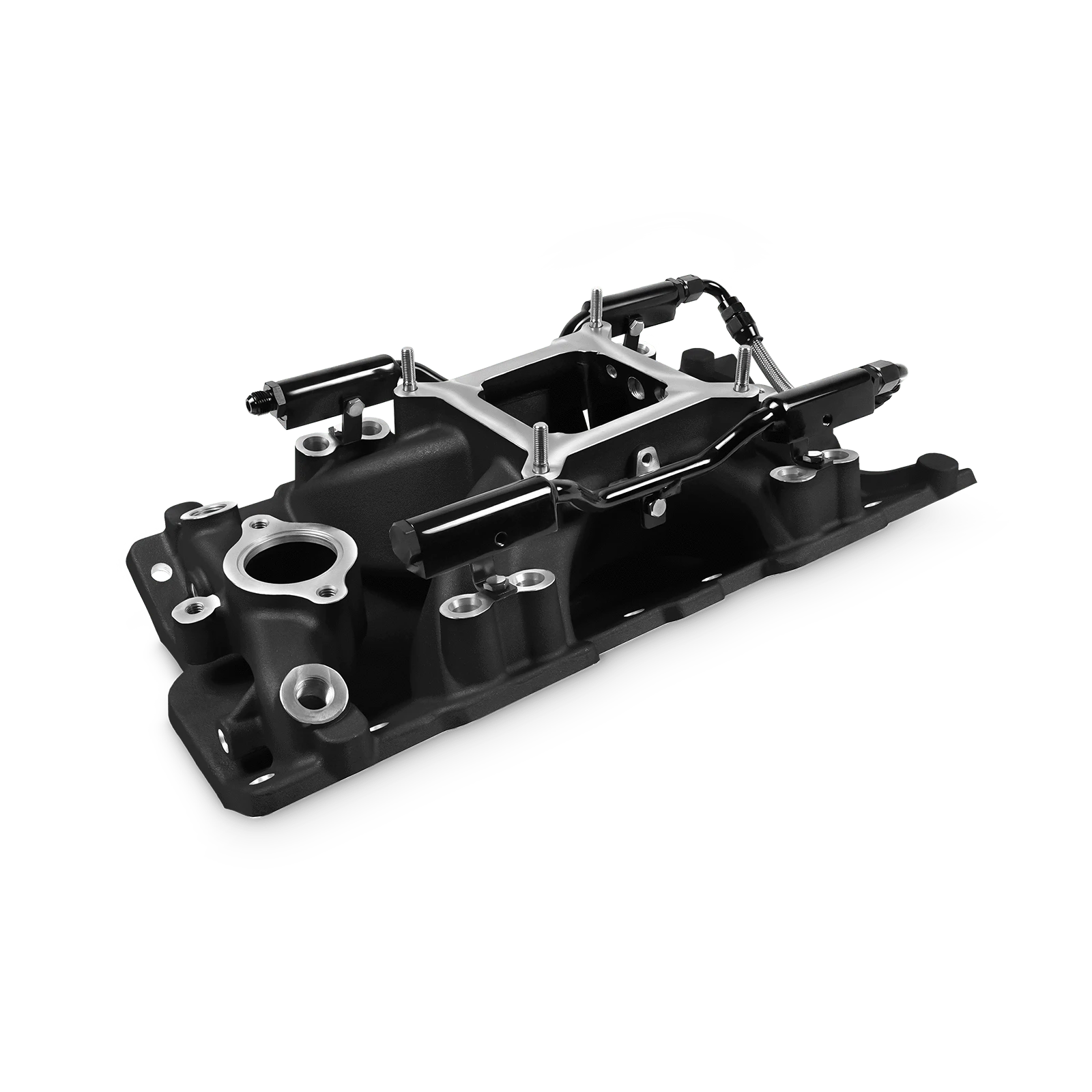 Aces Fuel Injection, Inc. SBC 350 Multi-Port Manifold w/4150 Style Flange (uncut flange)