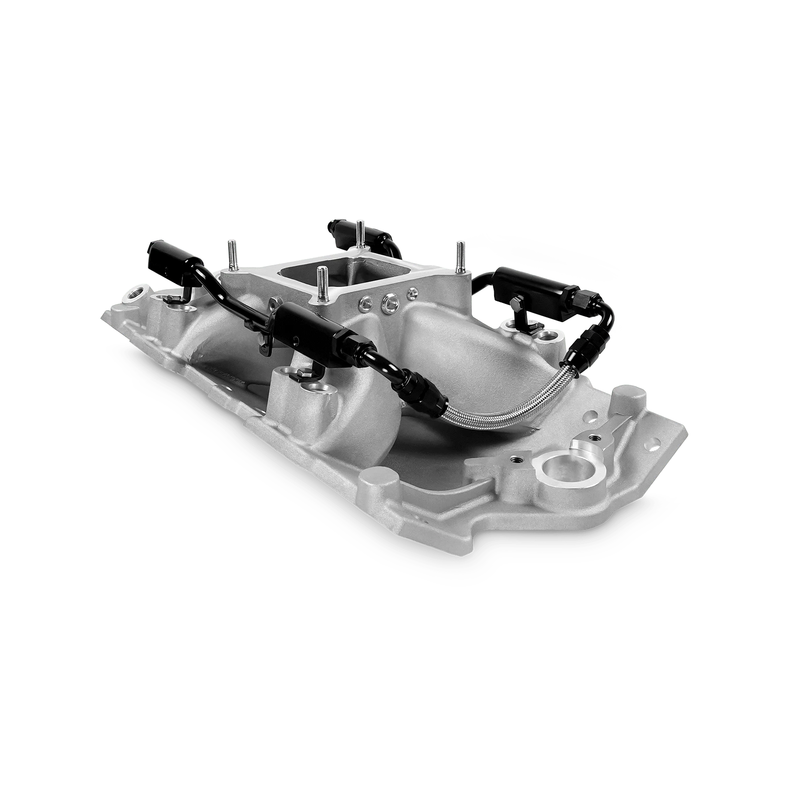 Aces Fuel Injection, Inc. SBC 350 Multi-Port Manifold w/4150 Style Flange (uncut flange)