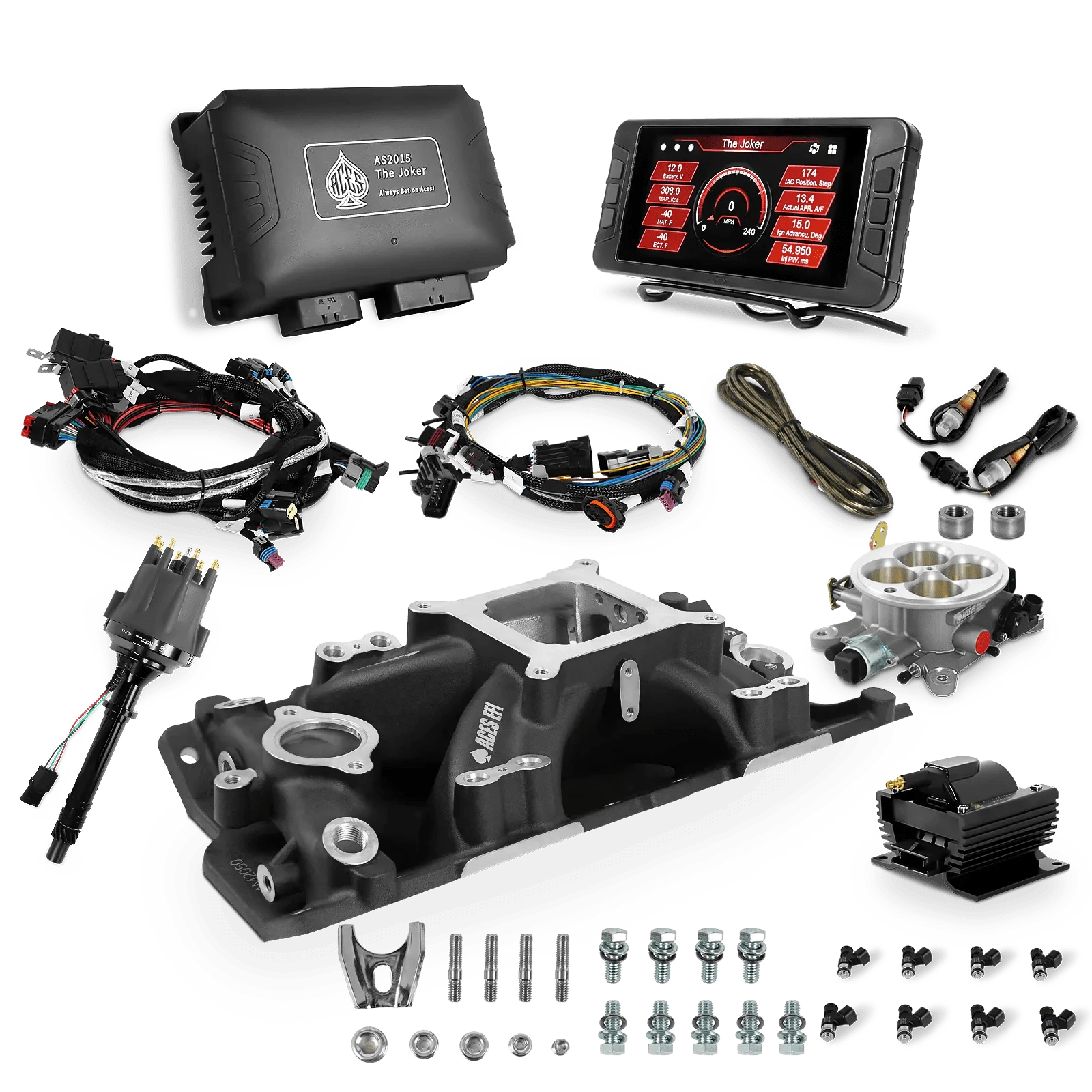 Aces Fuel Injection SBC Top End Kit with (Black) SBC Manifold / 500 The Joker EFI - Top End Kits