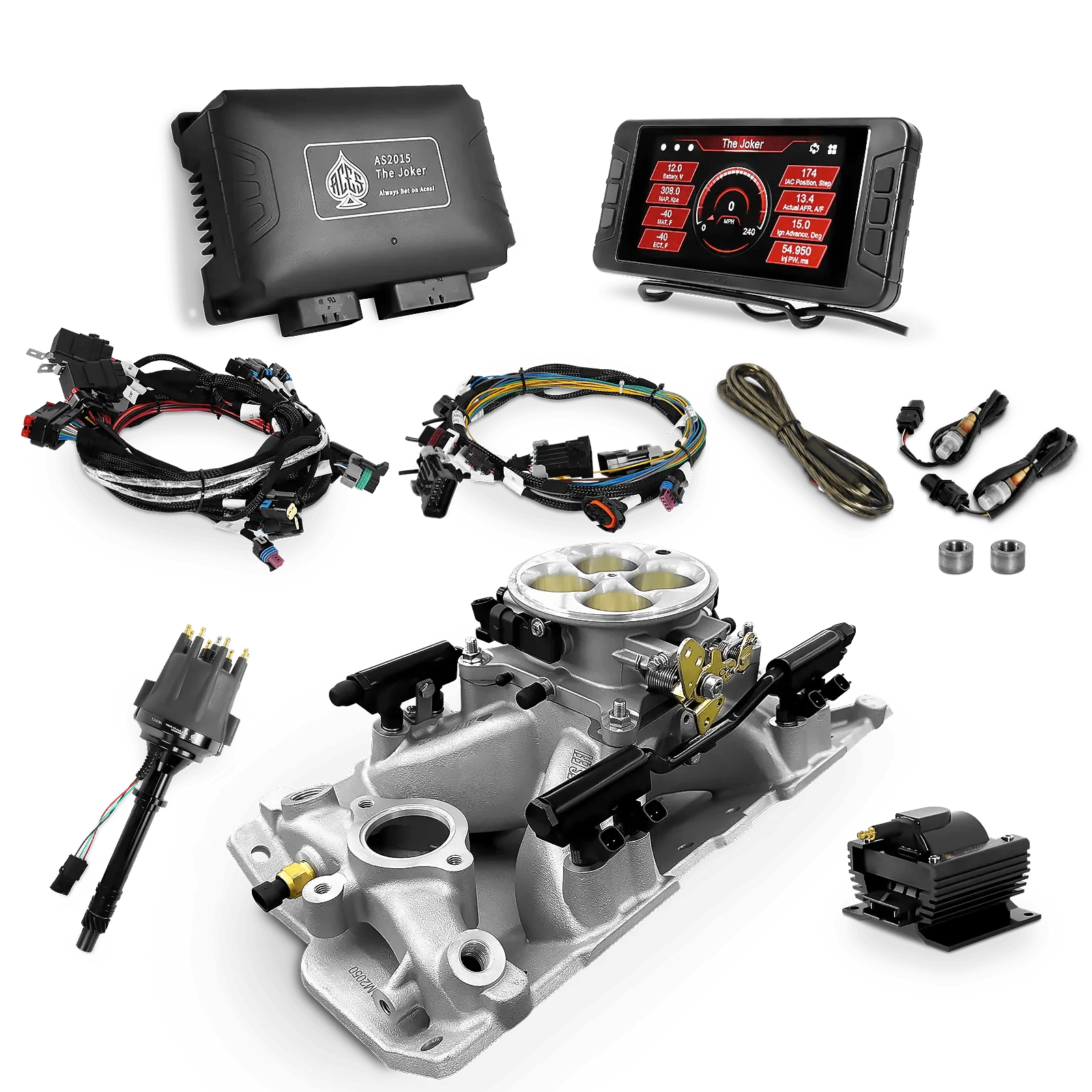 Aces Fuel Injection SBC Top End Kit with (Silver) SBC Manifold / 500 The Joker EFI - Top End Kits