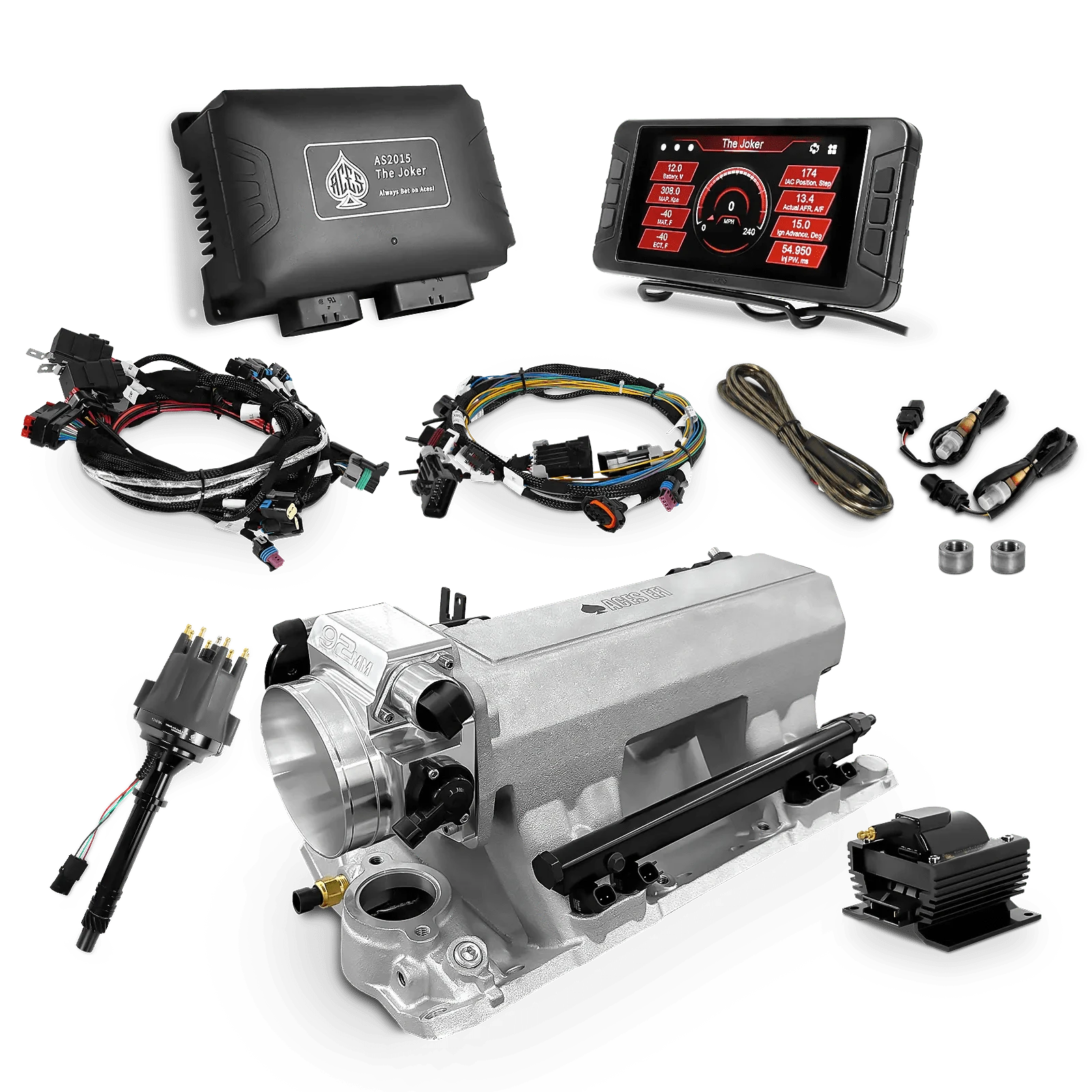 Aces Fuel Injection SBC Top End Kit with (Silver) SBC Tunnel Ram Manifold / 500 The Joker EFI - Top End Kits