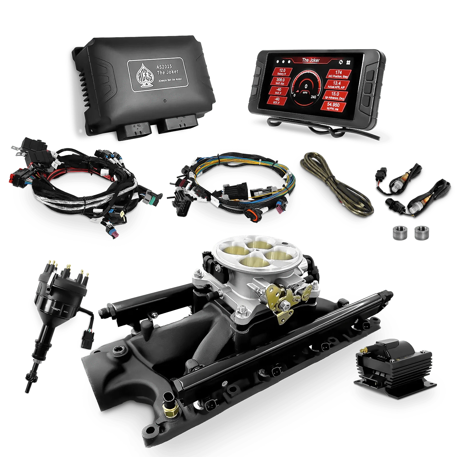 Aces Fuel Injection SBF Top End Kit with (Black) 302 Manifold / 500 The Joker EFI - Top End Kits