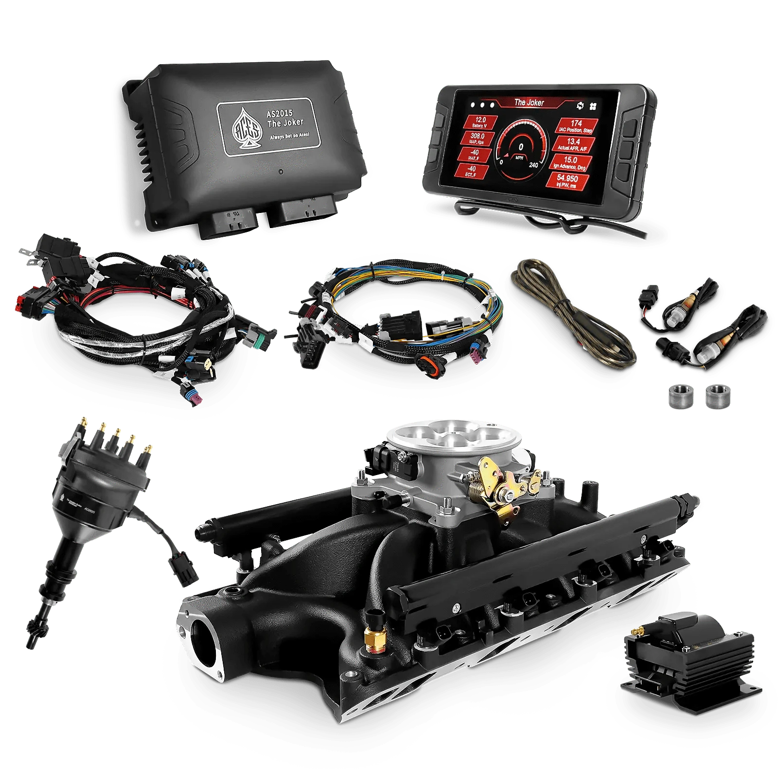 Aces Fuel Injection SBF Top End Kit with (Black) 351W Manifold / 500 The Joker EFI - Top End Kits