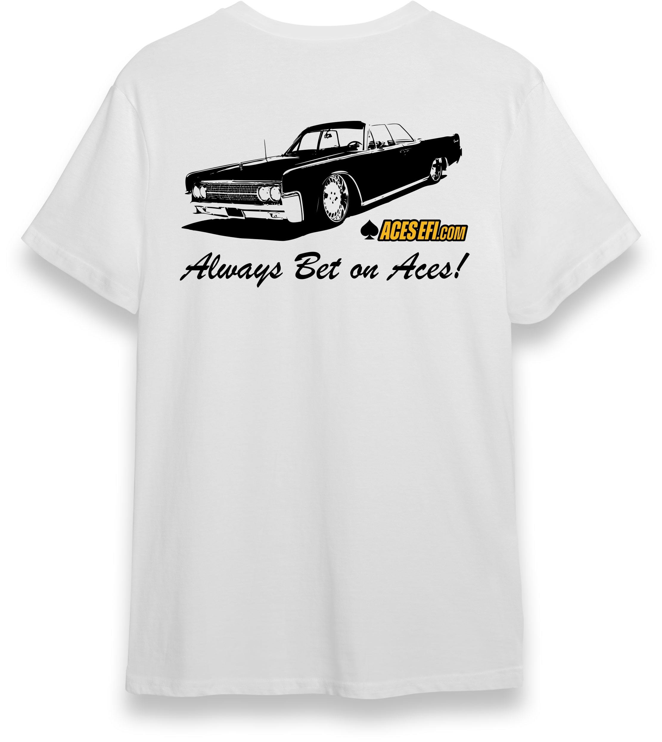 Aces Fuel Injection T-Shirt White - Car Logo / M Short Sleeve T-Shirts