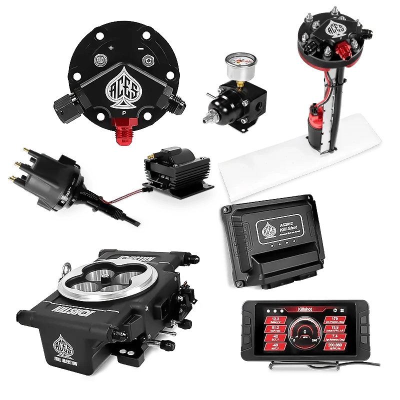 Aces Fuel Injection Tight Fit In-tank Pump Module (255 LPH) / 232-258 6-Cyl. Killshot 4-bbl EFI Master Kits (Black)