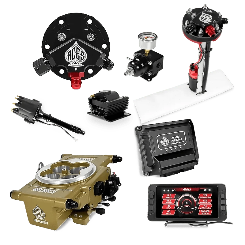 Aces Fuel Injection Tight Fit In-tank Pump Module (255 LPH) / SB/BB Chevy Killshot EFI Master Kits (Gold)