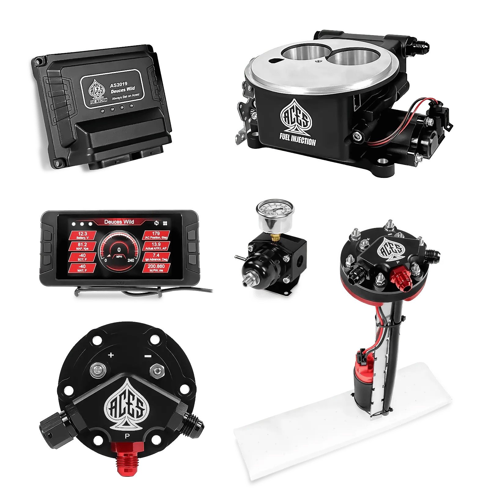 Aces Fuel Injection Tight-fit In-tank Pump Module / Black Deuces Wild 2-bbl EFI Fuel Kits