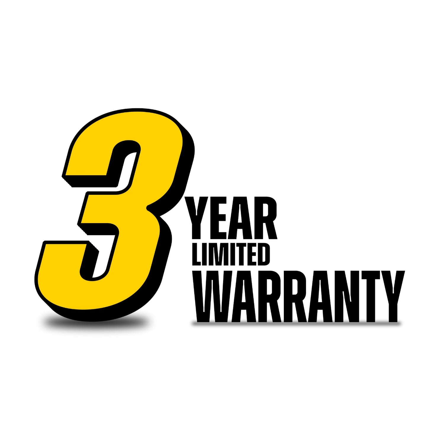 New 3-Year Limited Warranty!