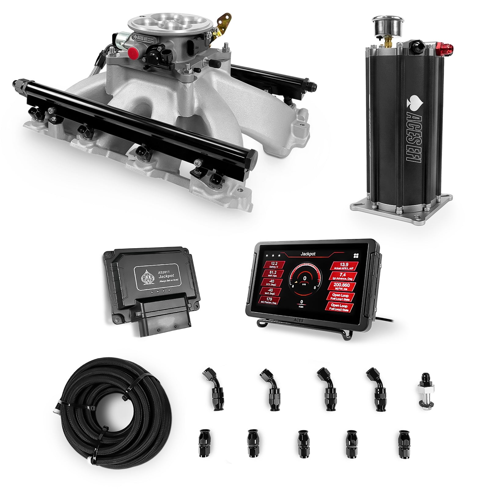 Jackpot LS EFI System - Master Kit with Command Center 2 Surge Tank