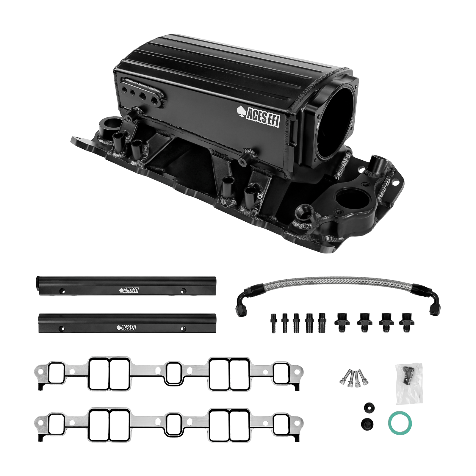 SBC 350 Multi-Port Tunnel Ram Fabricated Intake Manifold