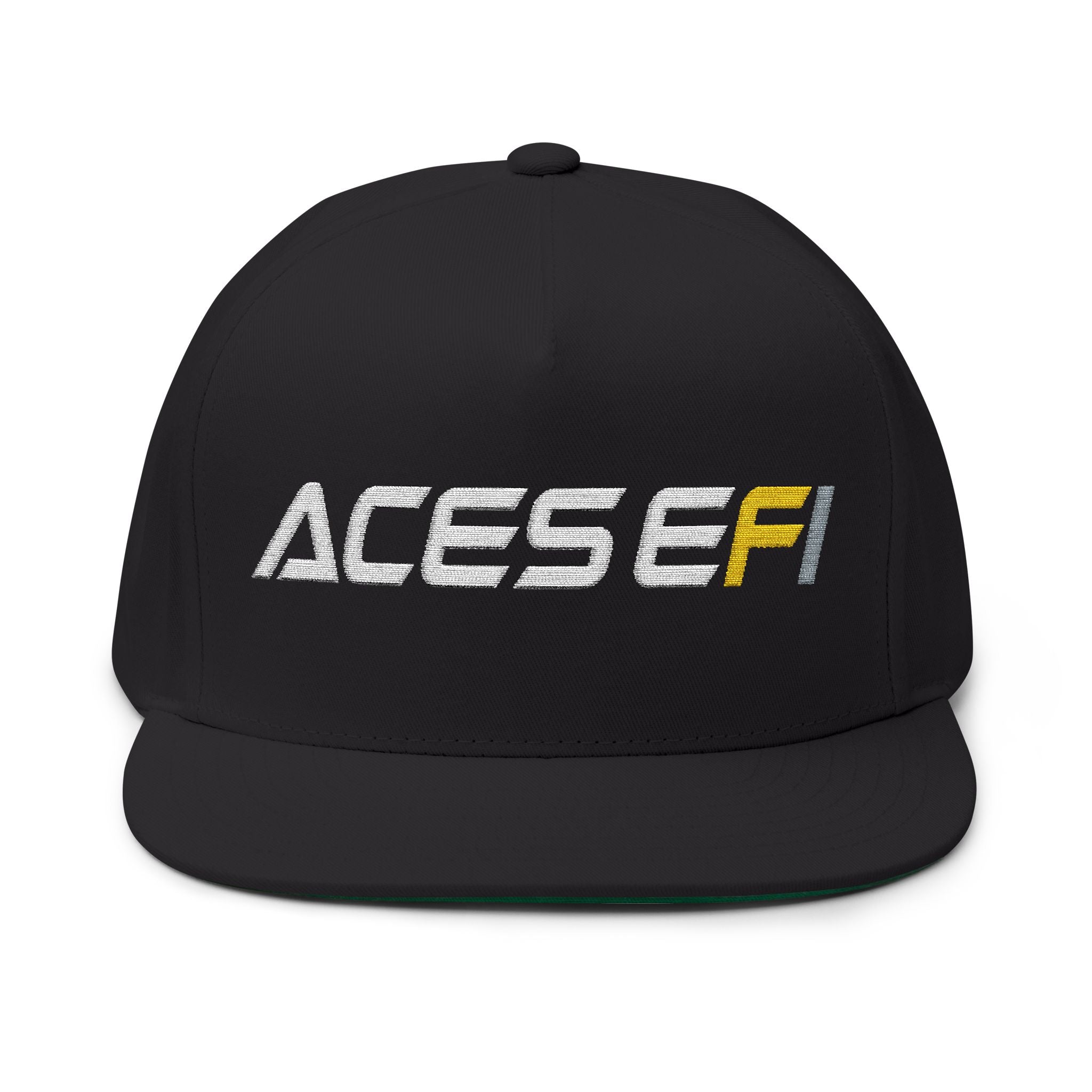 Aces EFI Logo Flat Bill Cap | Embroidered Snapback Hat