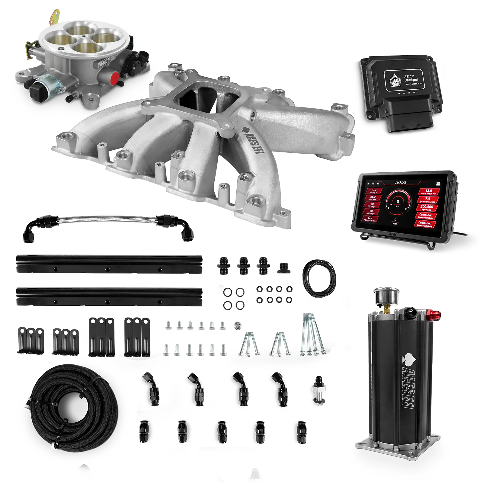 Jackpot LS EFI System - Master Kit with Command Center 2 Surge Tank