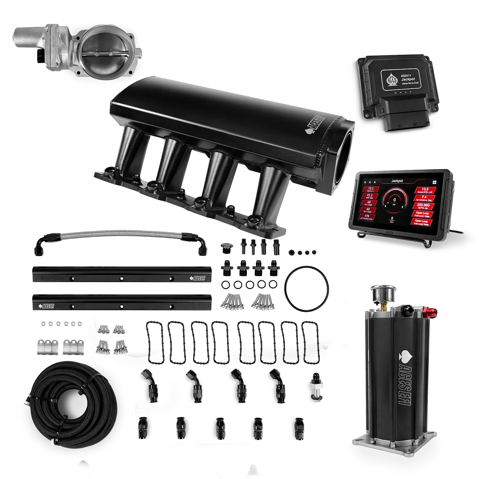 Jackpot LS EFI System - Master Kit with Command Center 2 Surge Tank