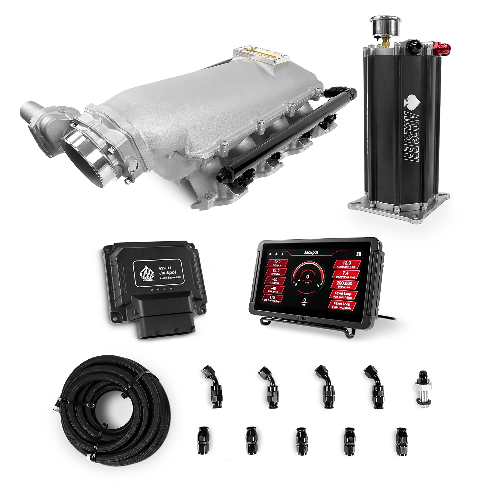 Jackpot LS EFI System - Master Kit with Command Center 2 Surge Tank