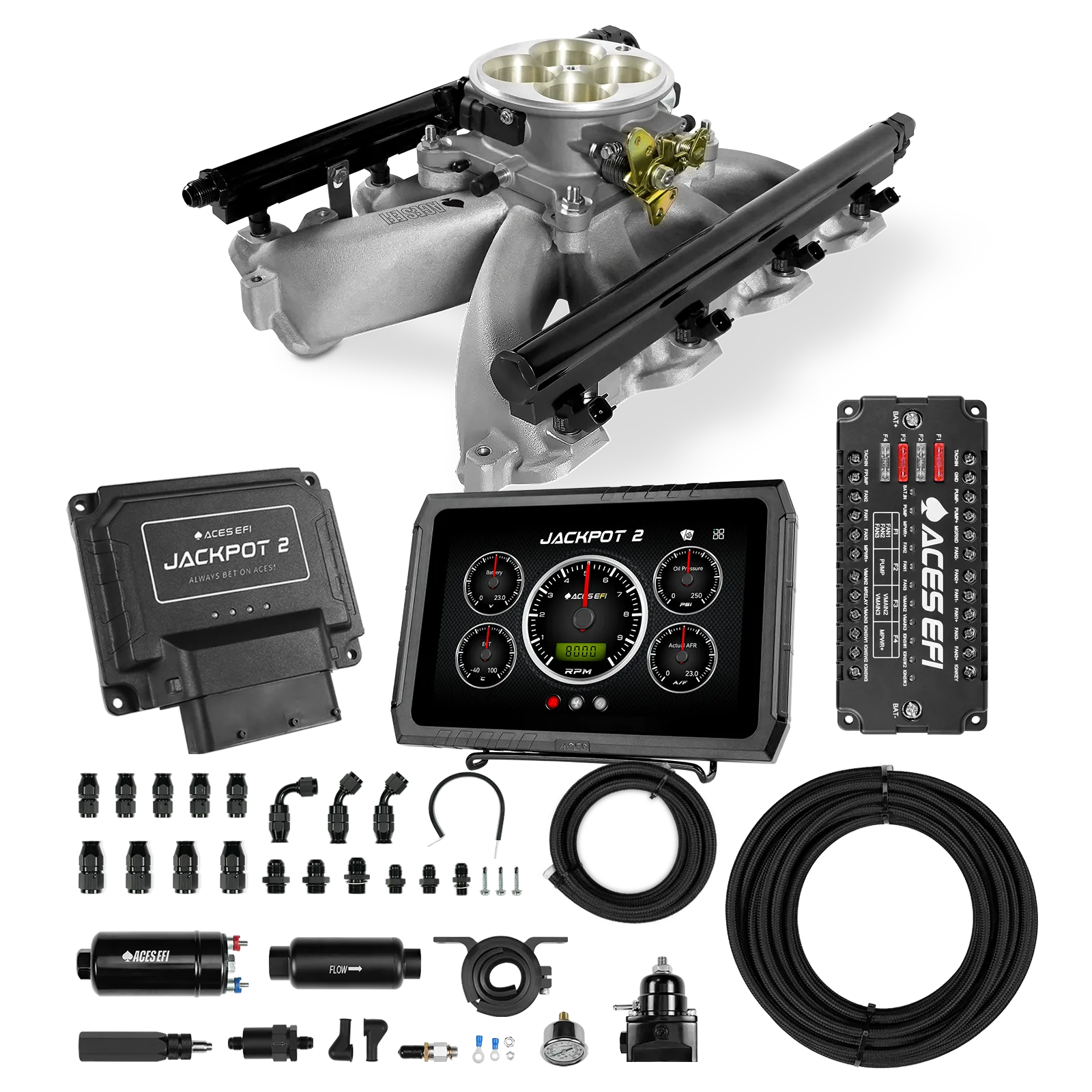 Jackpot 2 LS EFI System - Master Kit with 255 In-line Pump System w/40' PTFE Hose