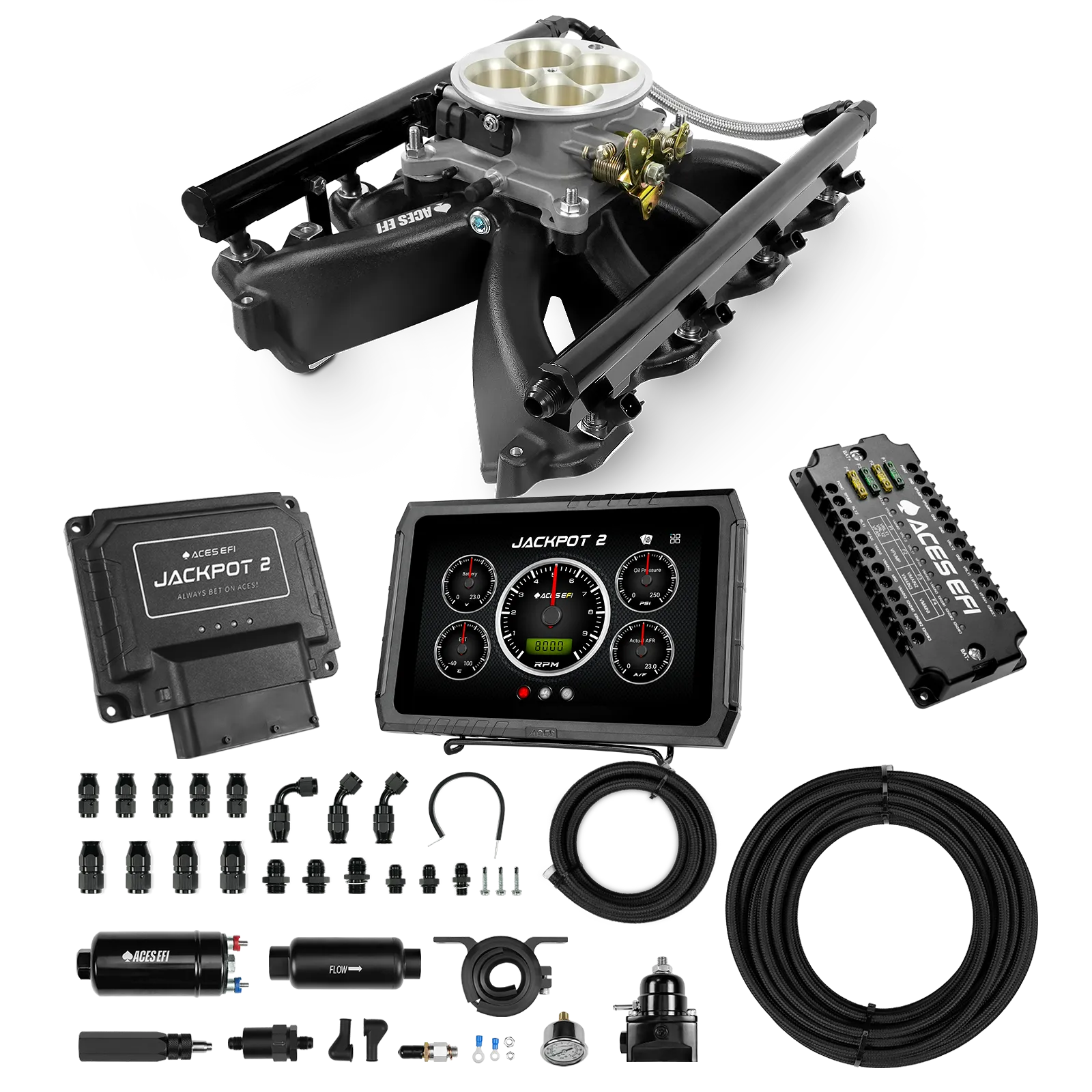 Jackpot 2 LS EFI System - Master Kit with 255 In-line Pump System w/40' PTFE Hose