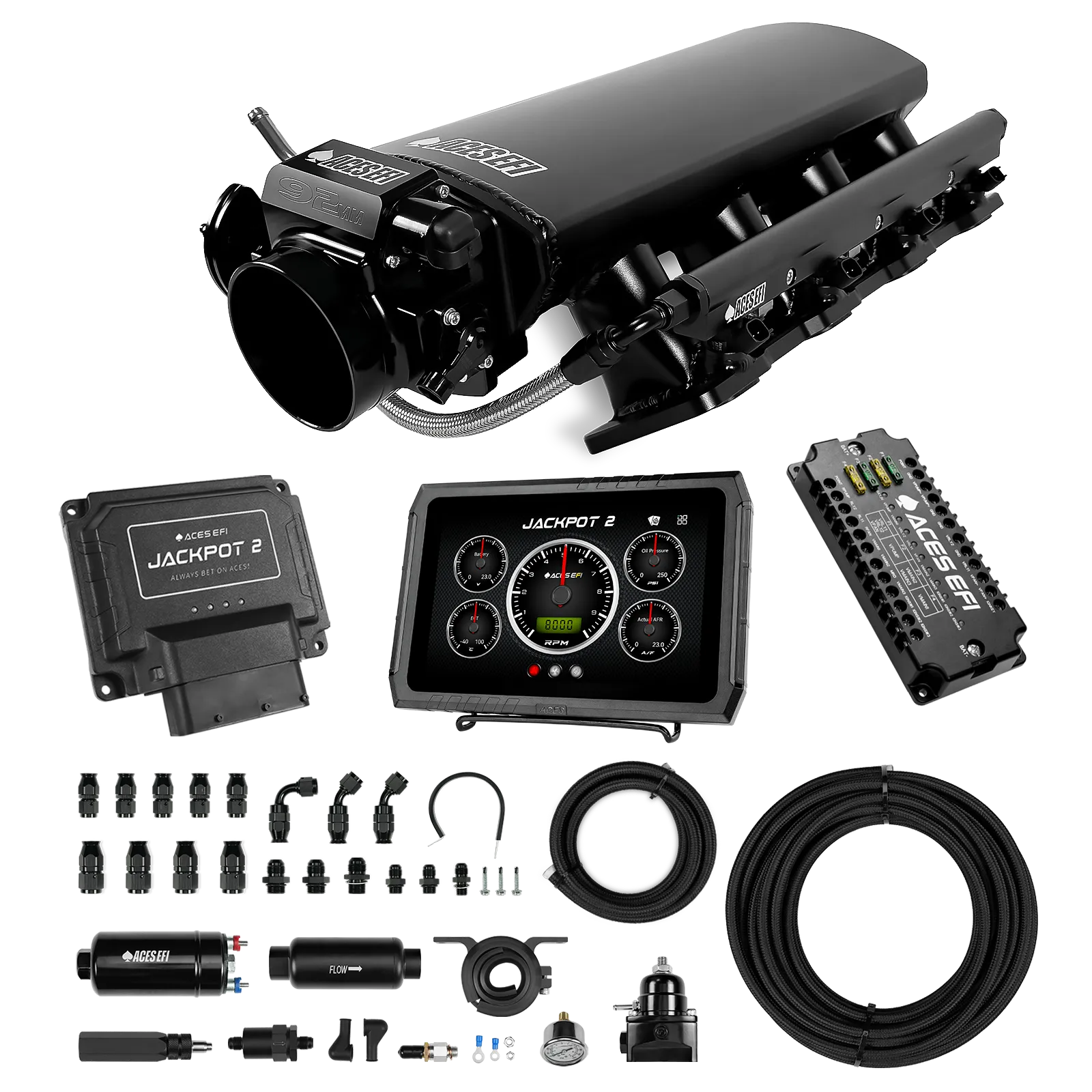 Jackpot 2 LS EFI System - Master Kit with 255 In-line Pump System w/40' PTFE Hose