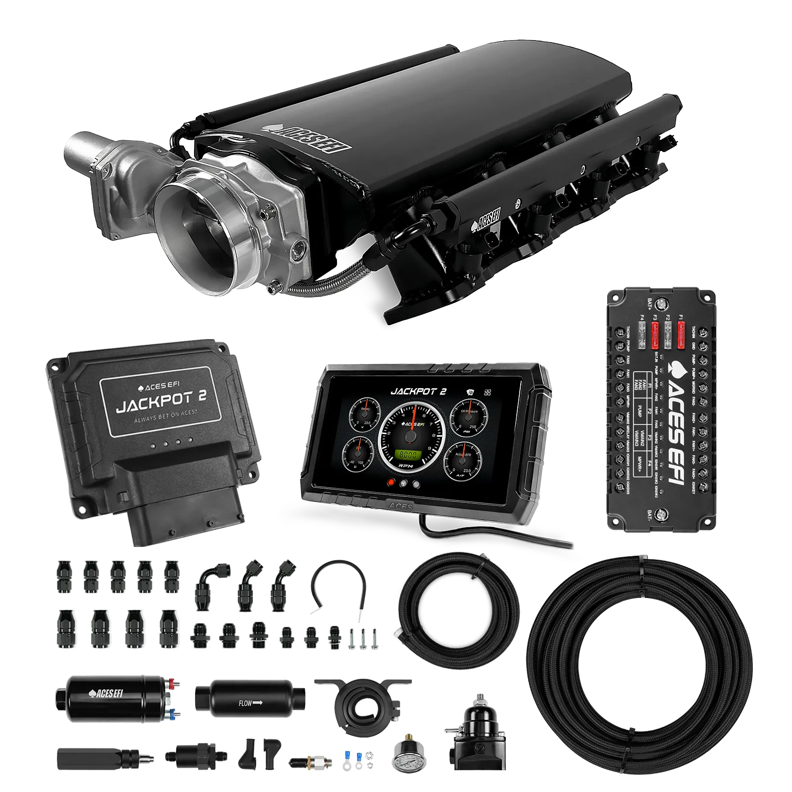 Jackpot 2 LS EFI System - Master Kit with 255 In-line Pump System w/40' PTFE Hose