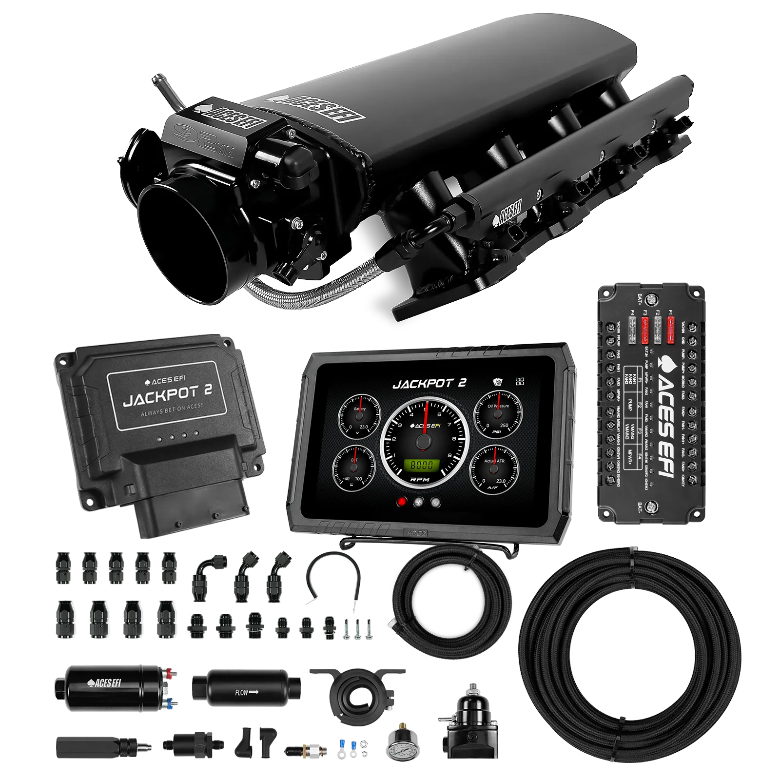 Jackpot 2 LS EFI System - Master Kit with 255 In-line Pump System w/40' PTFE Hose