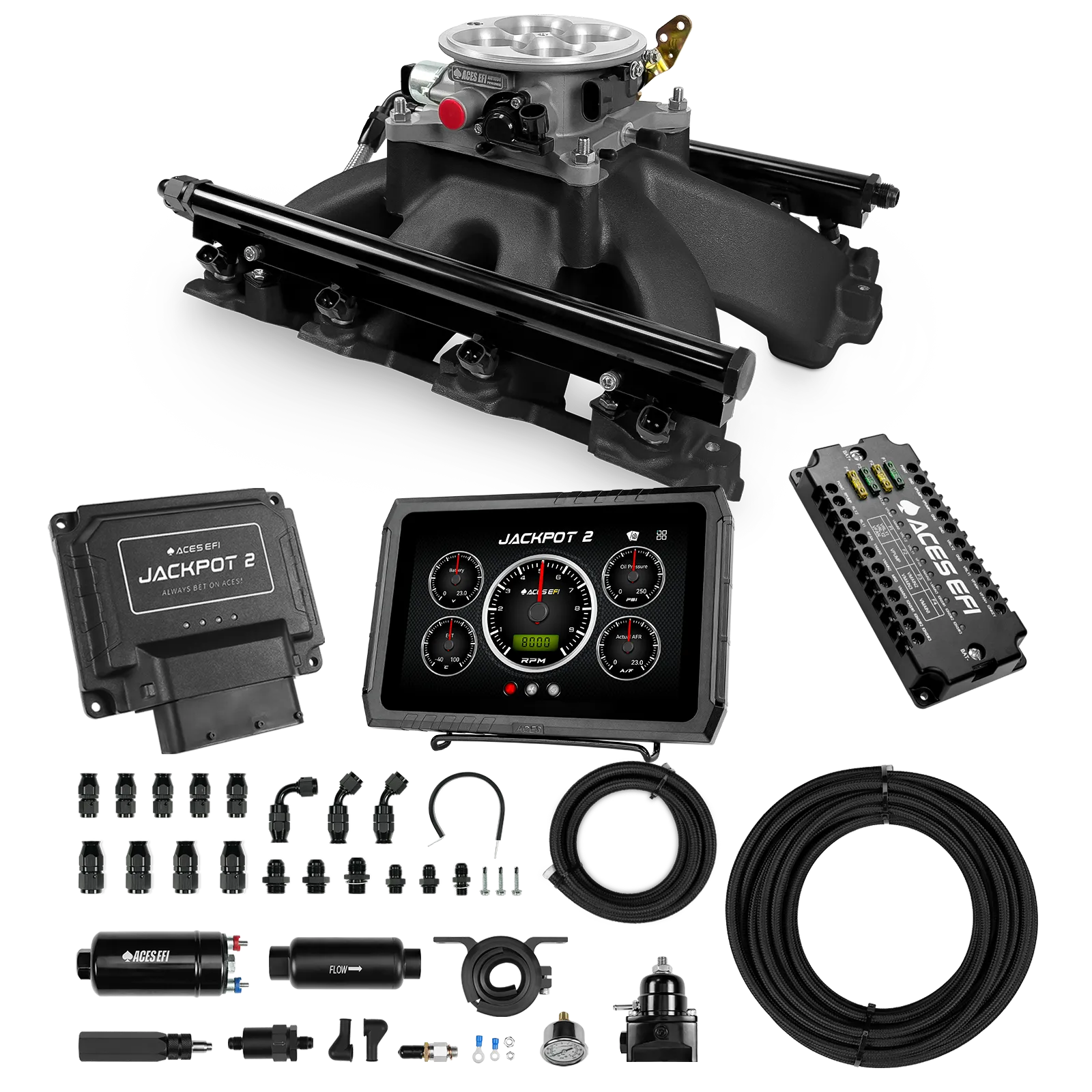 Jackpot 2 LS EFI System - Master Kit with 255 In-line Pump System w/40' PTFE Hose