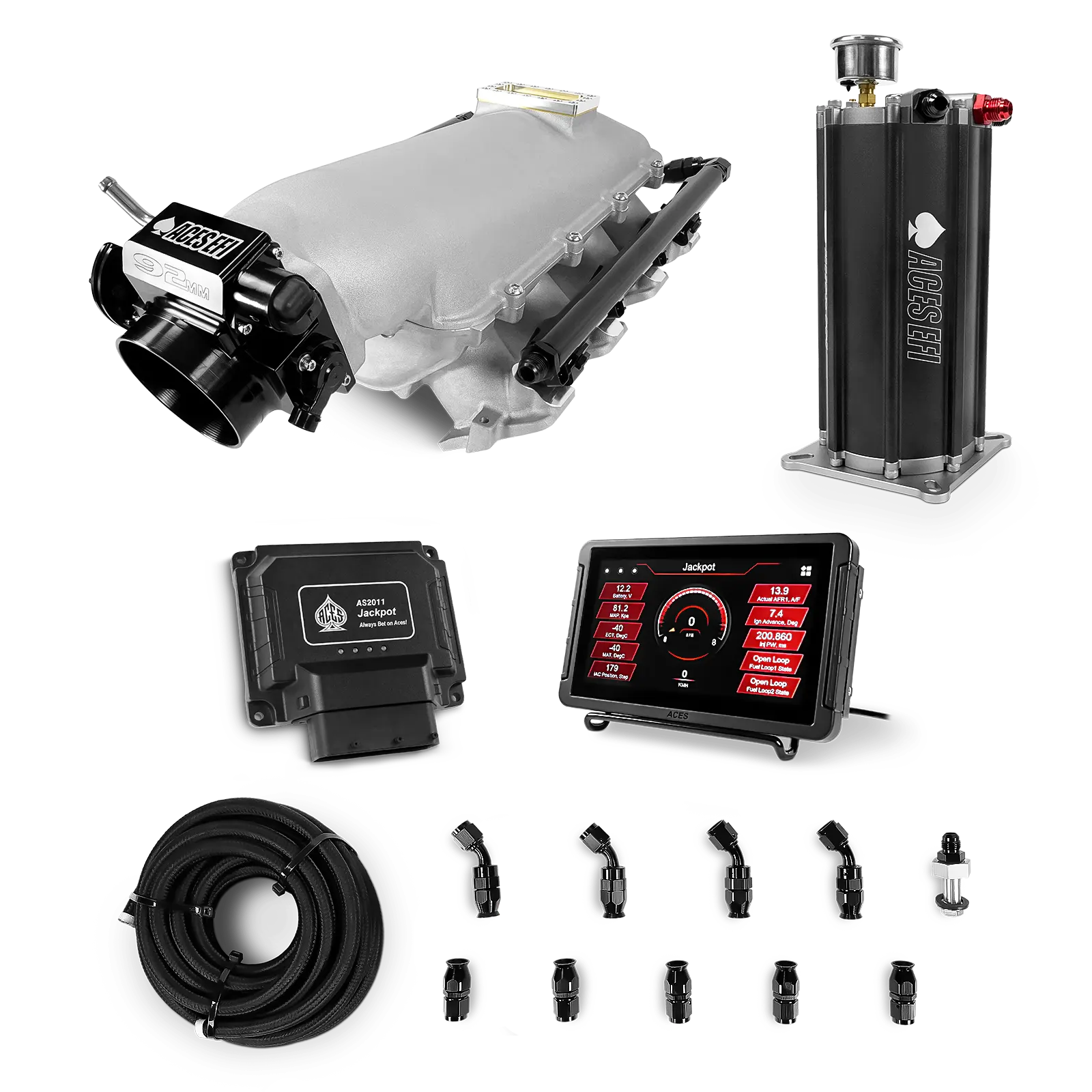 Jackpot LS EFI System - Master Kit with Command Center 2 Surge Tank