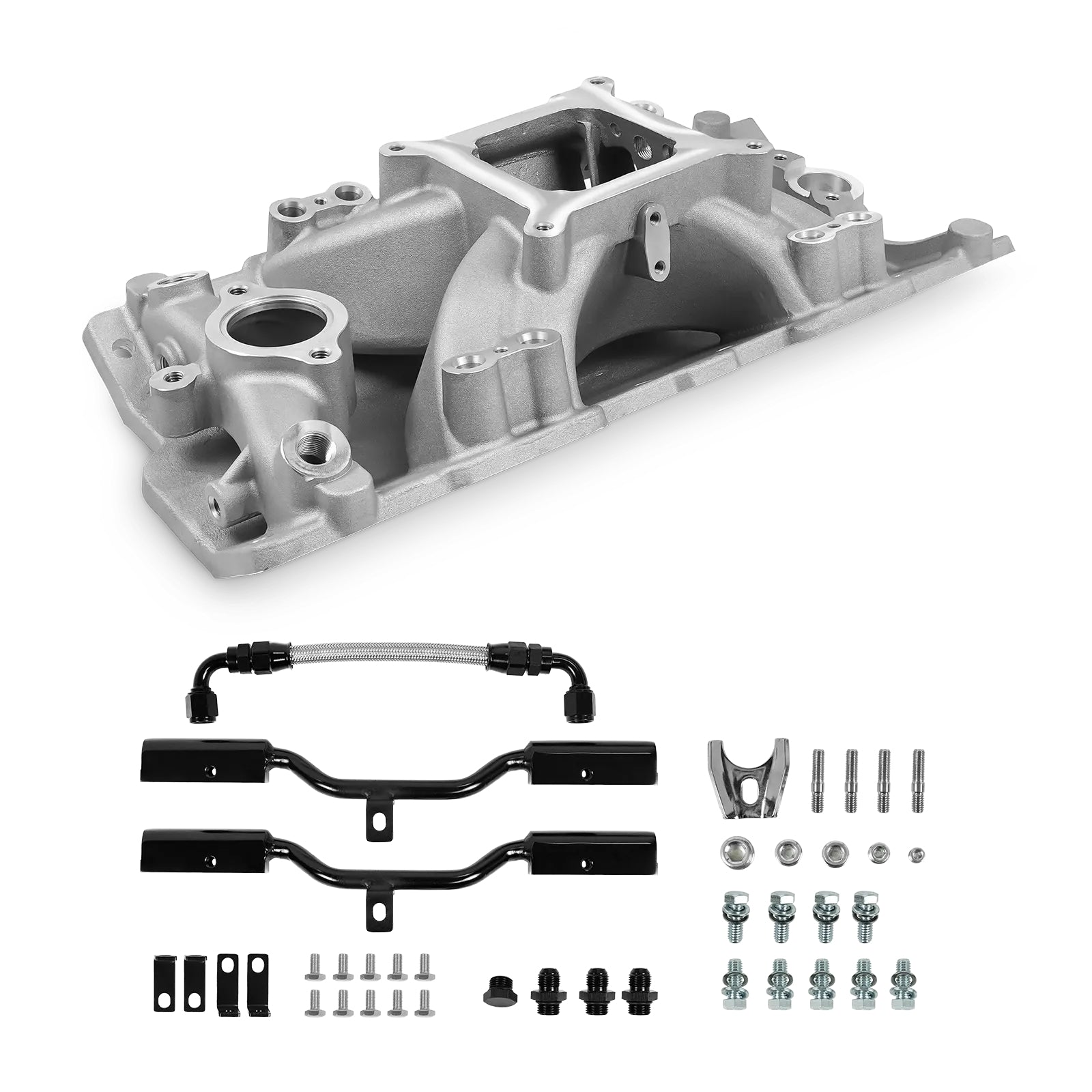 SBC 350 Multi-Port Manifold w/4150 Style Flange (uncut flange)