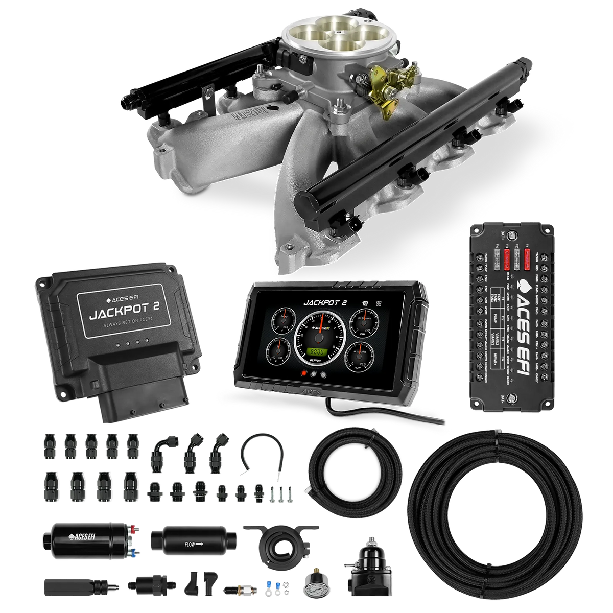 Jackpot 2 LS EFI System - Master Kit with 255 In-line Pump System w/40' PTFE Hose
