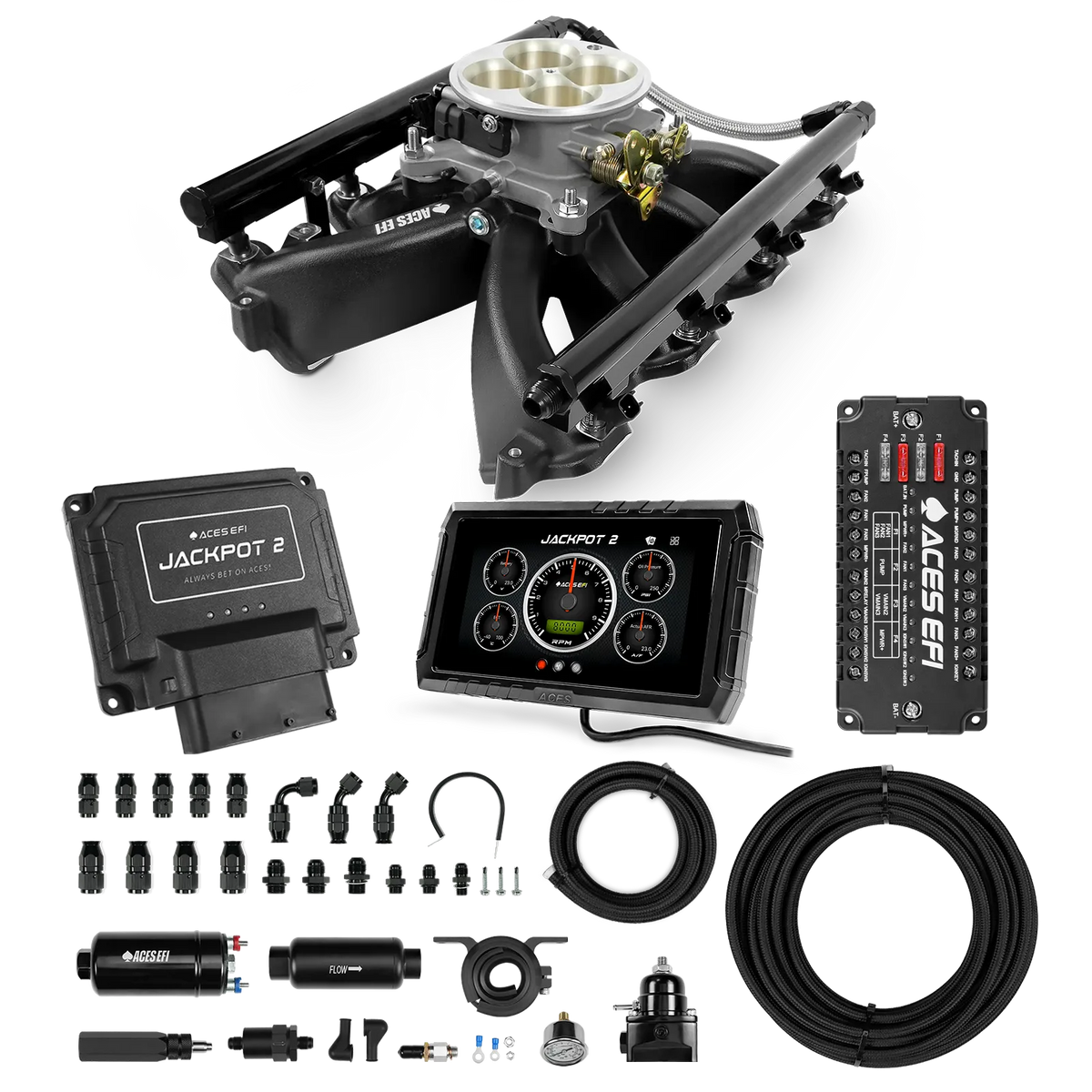 Jackpot 2 LS EFI System - Master Kit with 255 In-line Pump System w/40' PTFE Hose
