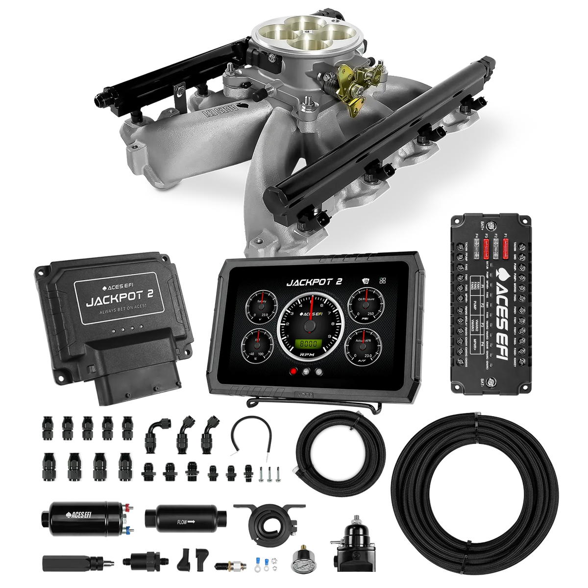 Jackpot 2 LS EFI System - Master Kit with 255 In-line Pump System w/40' PTFE Hose
