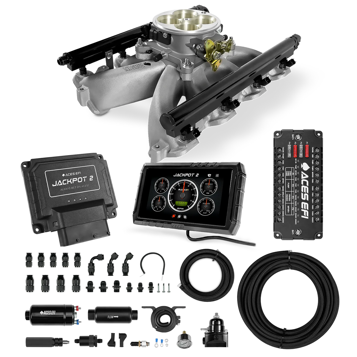 Jackpot 2 LS EFI System - Master Kit with 255 In-line Pump System w/40' PTFE Hose