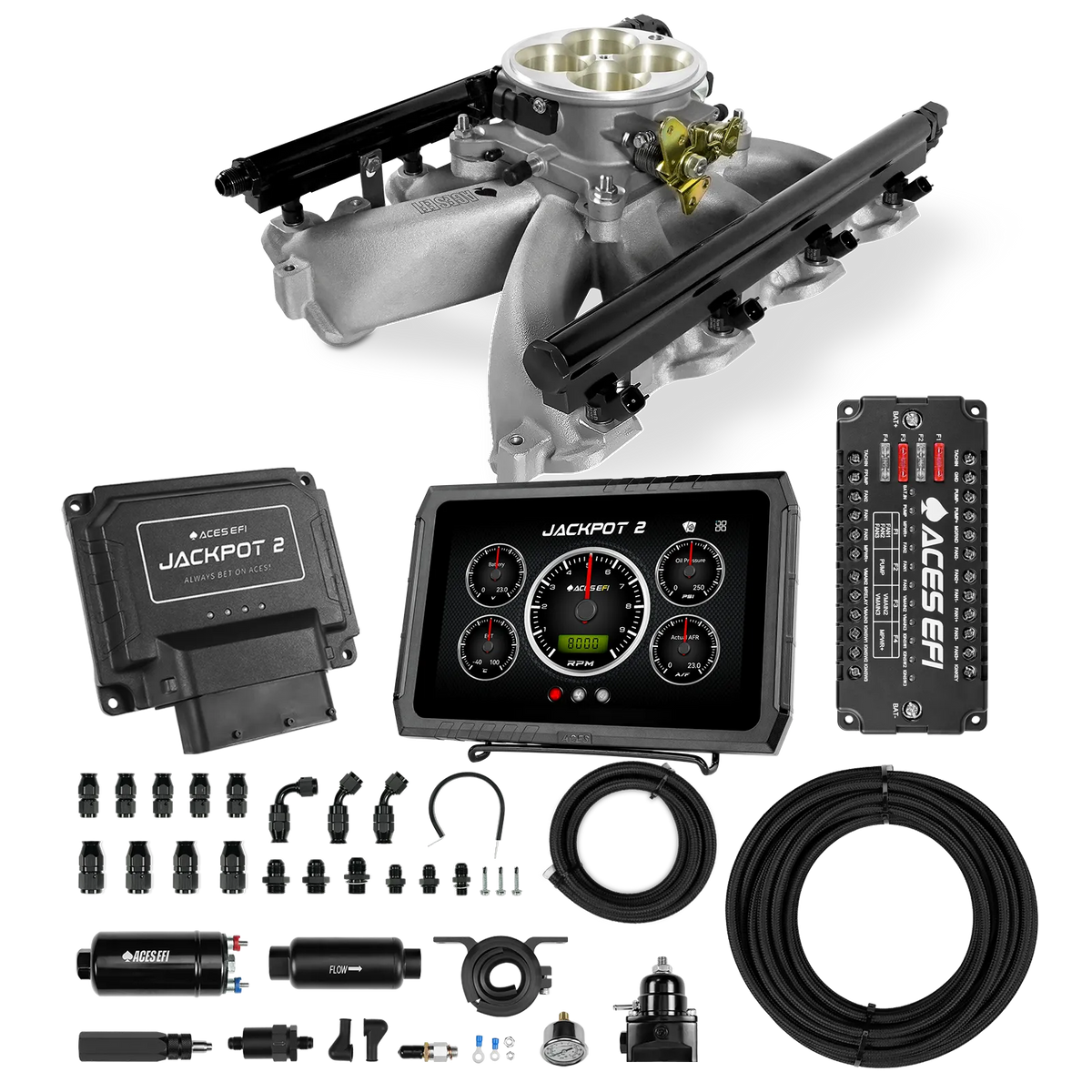 Jackpot 2 LS EFI System - Master Kit with 255 In-line Pump System w/40' PTFE Hose