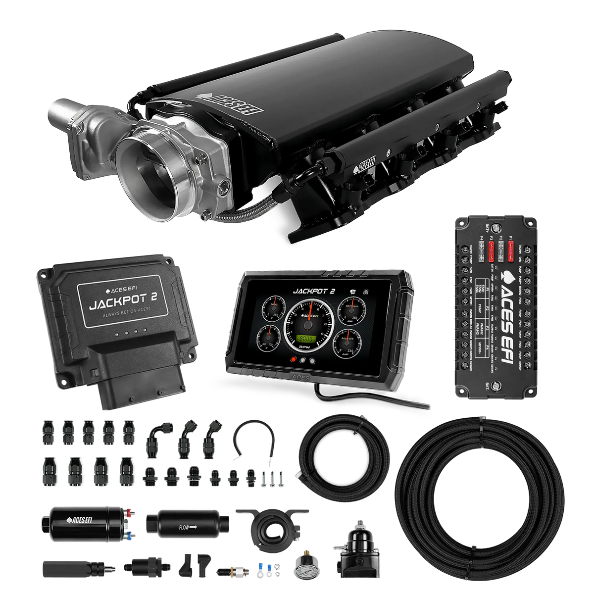 Jackpot 2 LS EFI System - Master Kit with 255 In-line Pump System w/40' PTFE Hose
